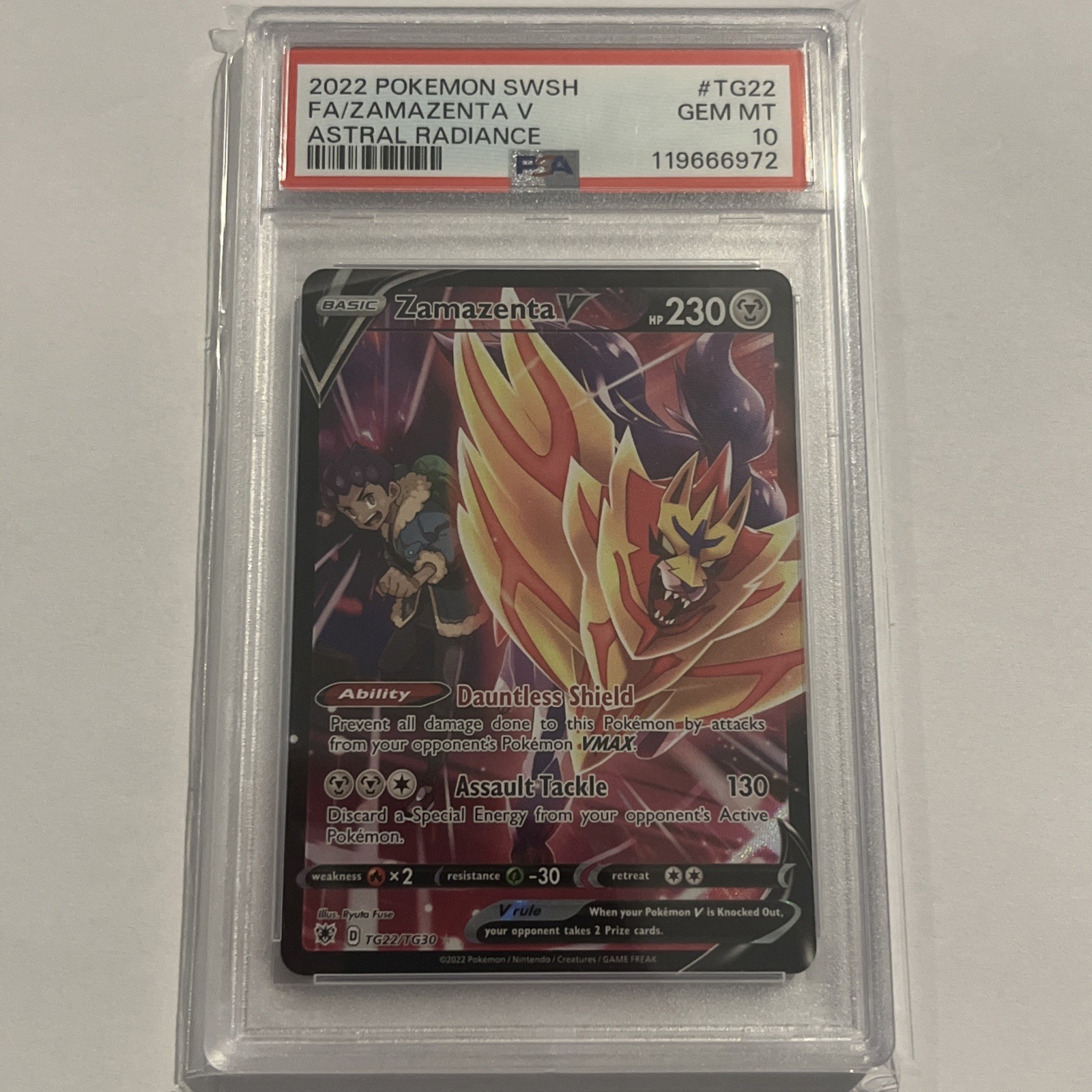 PSA 10 Zamazenta V - Ultra Rare - TG22/TG30 - Astral Radiance - Pokemon TCG