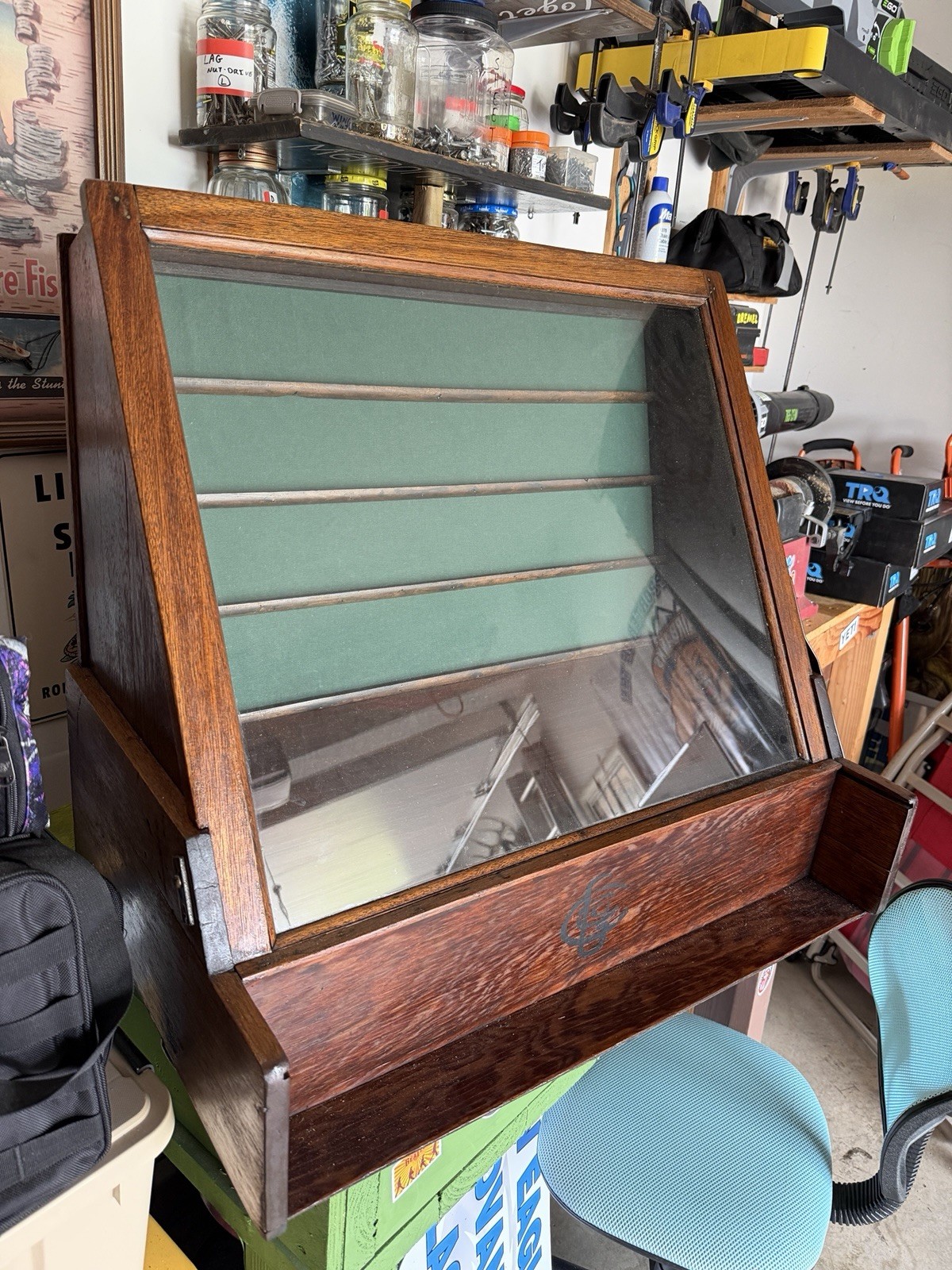1924 General Cigar Company Vintage Cigar Display Case. A-23 Antique. Old