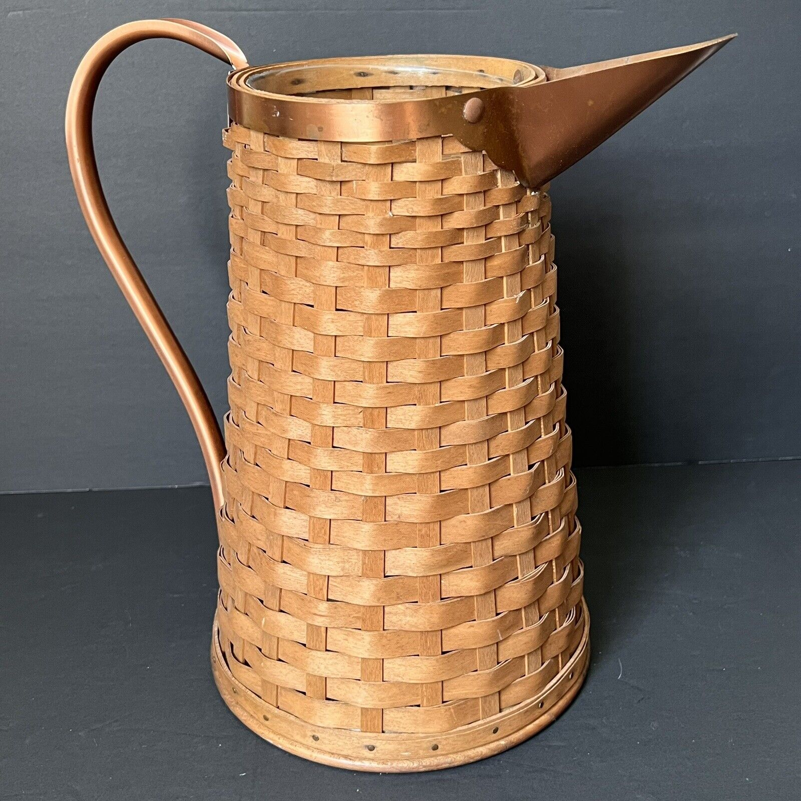 Longaberger Woven Pitcher Basket & Protector Rare Hostess Only Retired READ