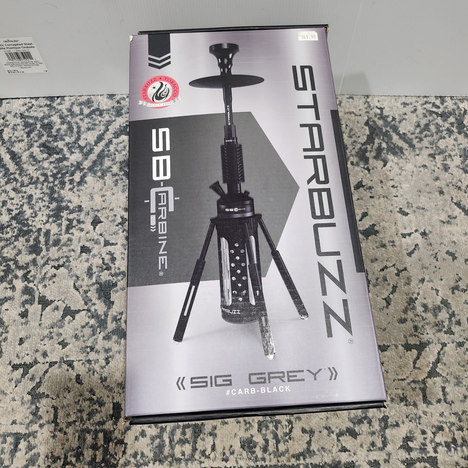 Starbuzz SB Carbine 2.0 Hookah System Sig Grey Crb-Blck Rotating Stem LED Hookah Starbuzz SB Carbine 2.0 Hookah System Sig Grey Crb-Blck Rotating Stem LED Hookah