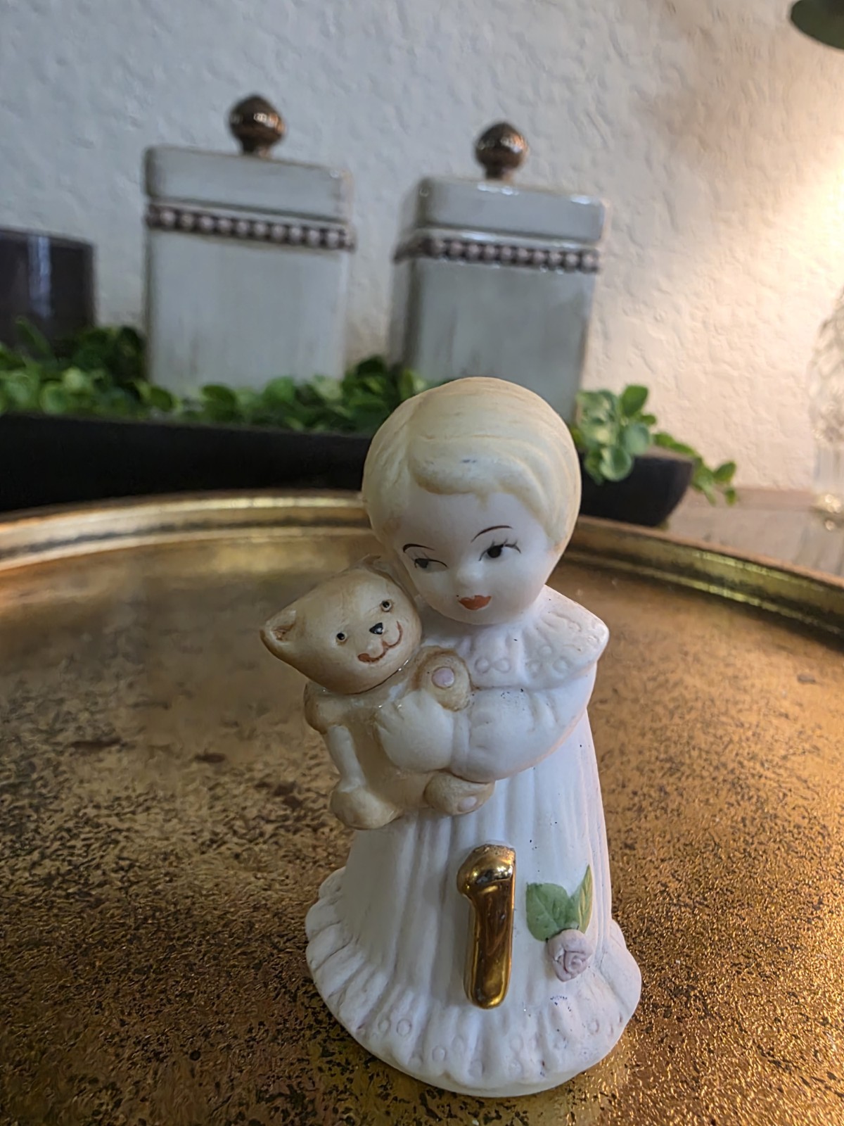 Vintage Enesco Growing Up Birthday Girls Age 5 Figurine Pink Dress 1981 Vintage Enesco Growing Up Birthday Girls Age 5 Figurine Pink Dress 1981