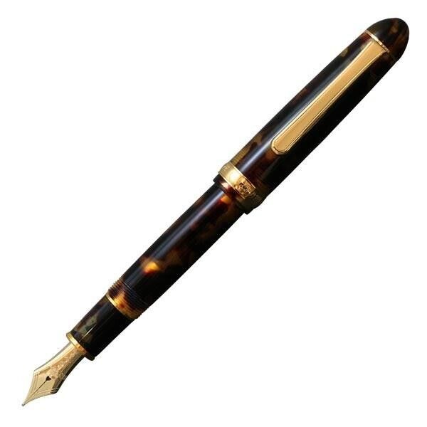 Platinum #3776 CELLULOID Fountain Pen TORTOISESHELL Medium Nib PTB-35000S#62-3