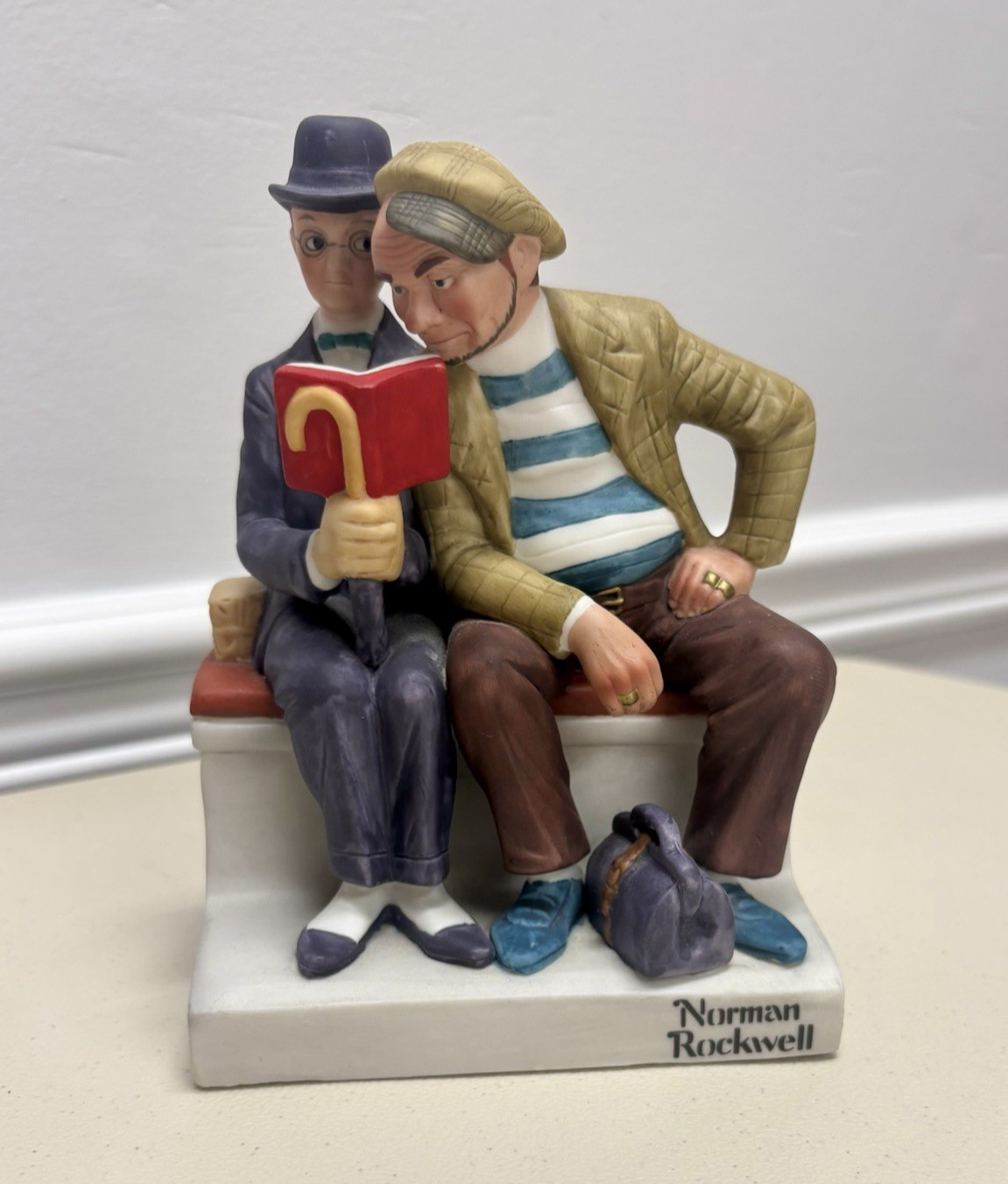 VTG Norman Rockwell The Interloper Figurine 1980 Danbury Mint Porcelain