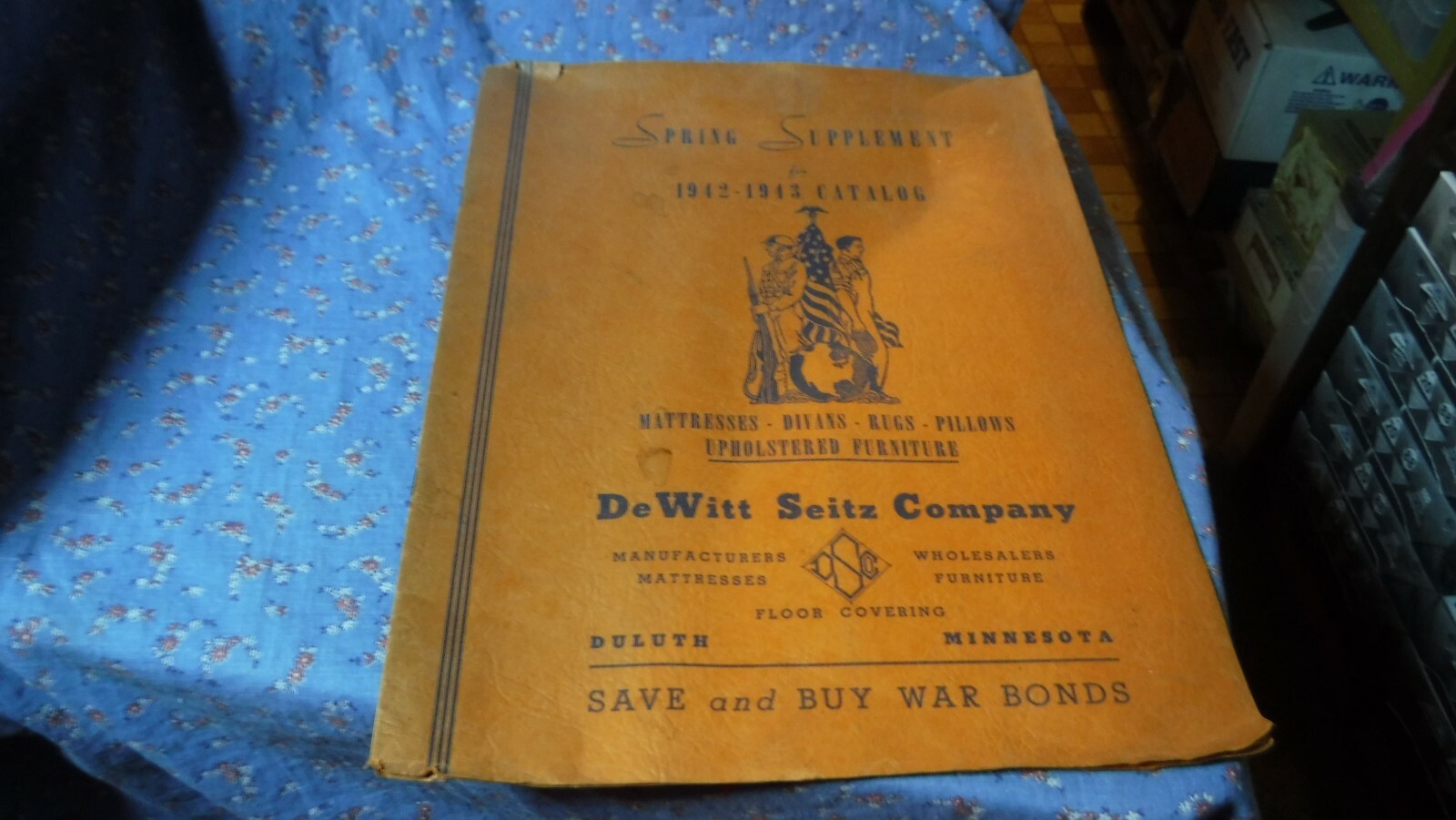 DeWitt Seitz Co Spring Supplement 1942-43 Catalog Patriotic Mattresses Divans Ru