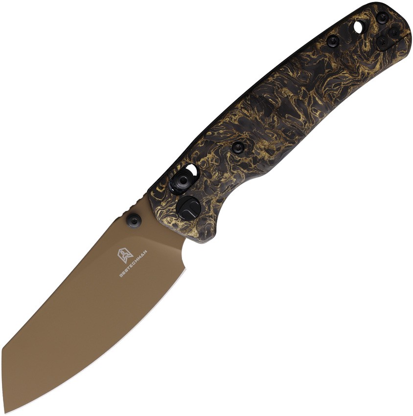 Bestech Knives Cicada's Wing Carbon Fiber Folding Copper MagnaCut Knife MK06T