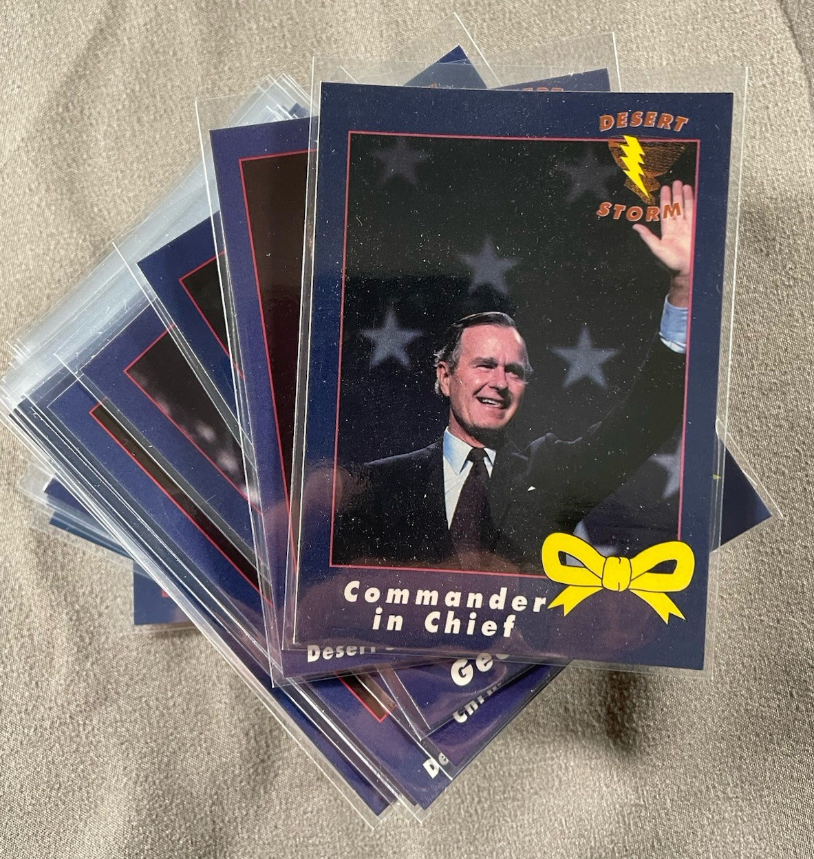 1991 AMA Desert Storm Operation Yellow Ribbon 60 Card Lot Bush Powell Dupes
