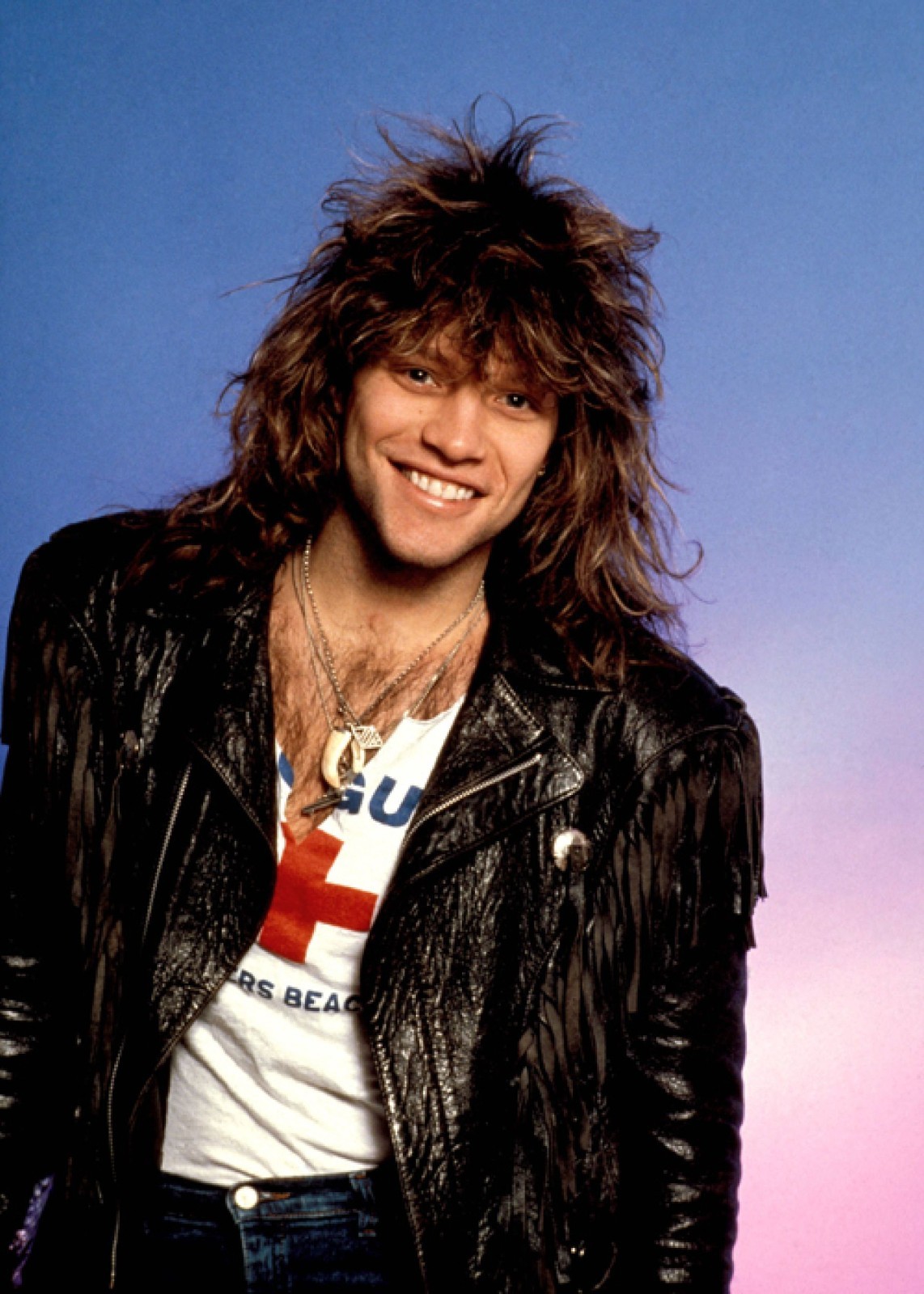 American Signer Jon Bon Jovi Classic Vintage 1980s Publicity Photo Poster 24x36