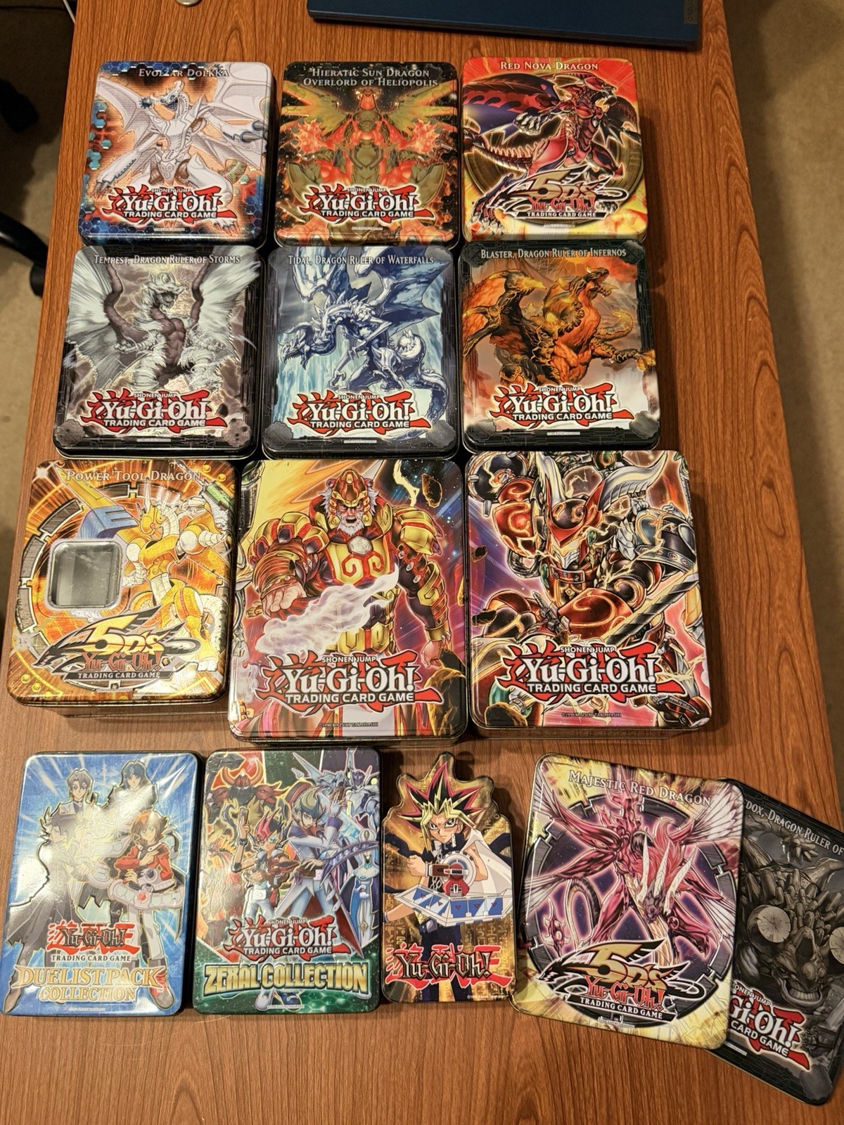 Yugioh Collectible GX & 5Ds Tins EMPTY Yu-Gi-Oh Mega Large 2013
