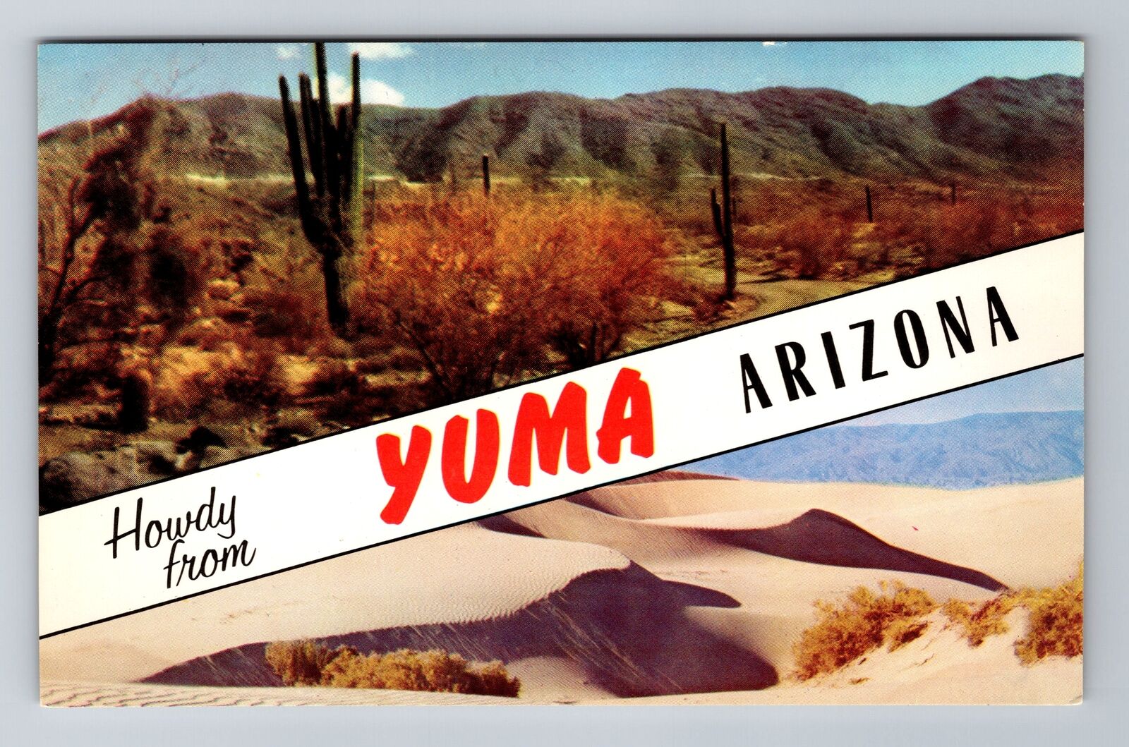 Yuma AZ-Arizona, General Banner Greetings, Antique, Vintage Souvenir Postcard