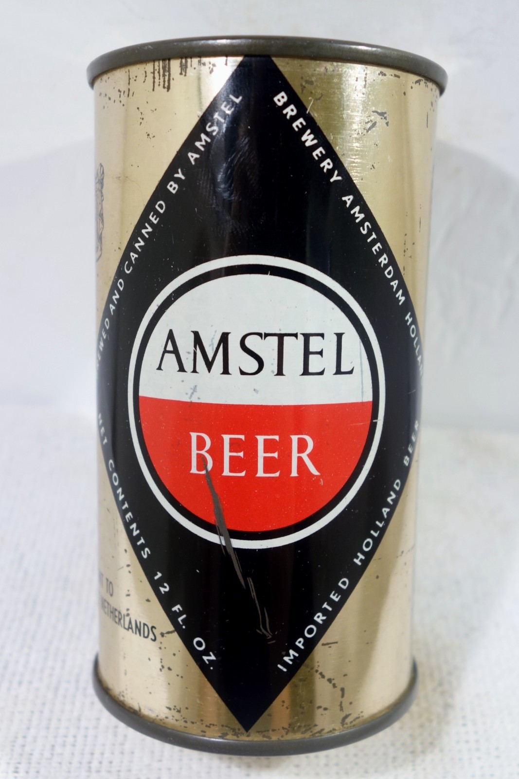 Amstel Amsterdam Holland Flat Top Beer Can