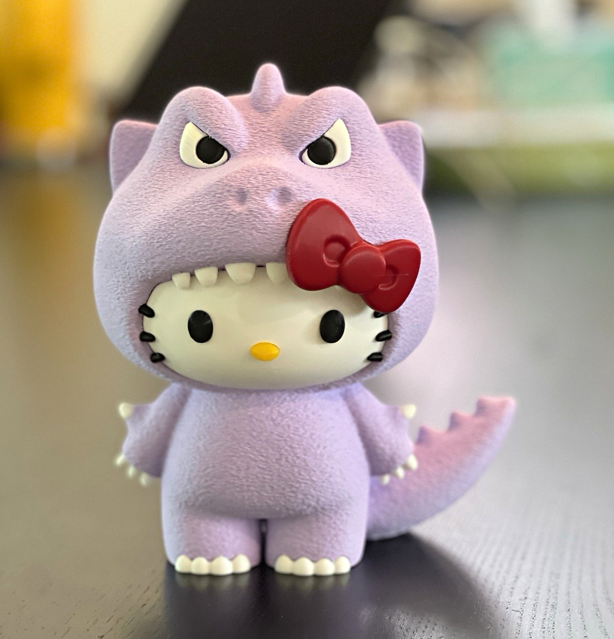 Big Hello Kitty x Godzilla Taro Purple Kaiju 3D Printed Figure 16cm Collectible