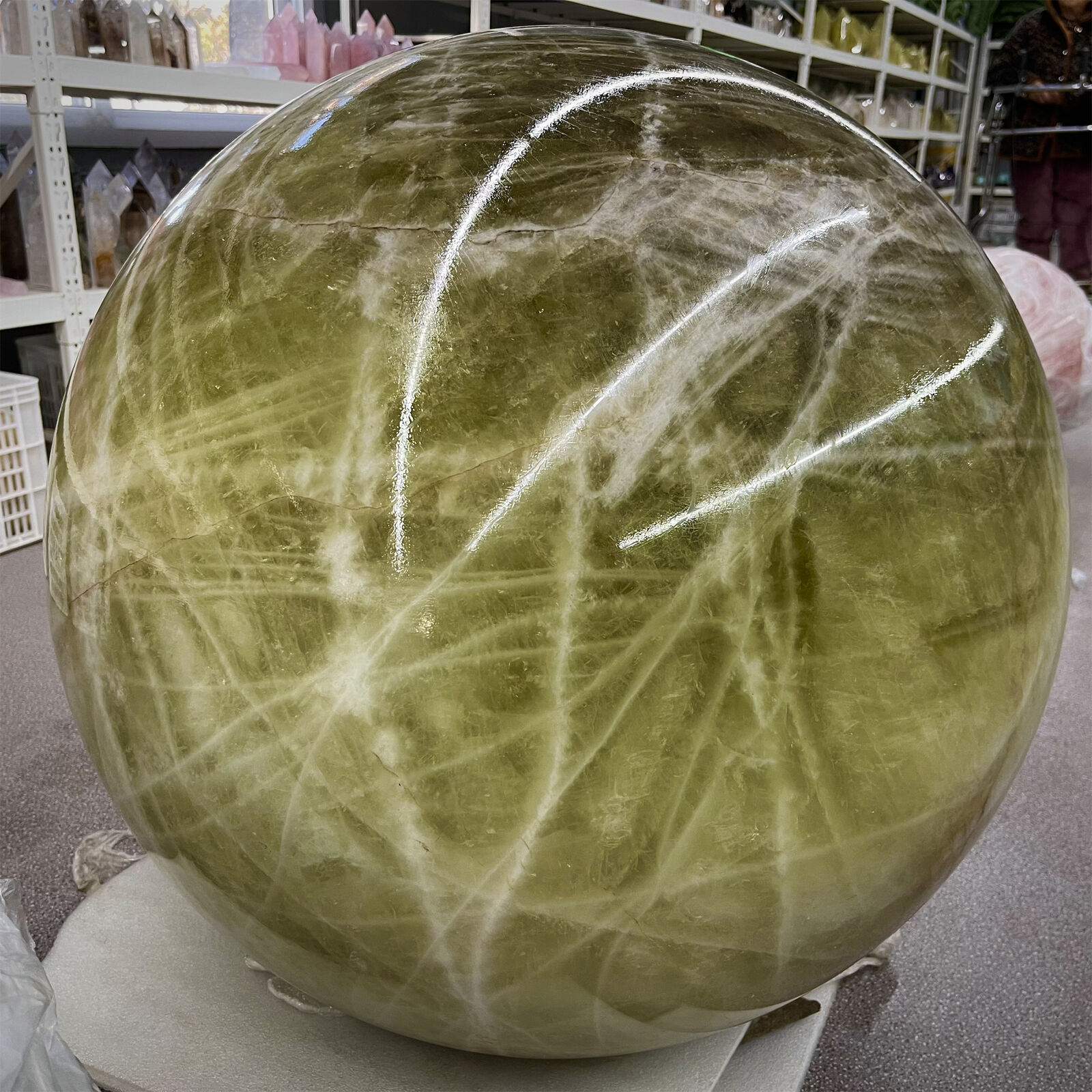 1551LB TOP Natural citrine Quartz ball carved Crystal Sphere reiki Healing