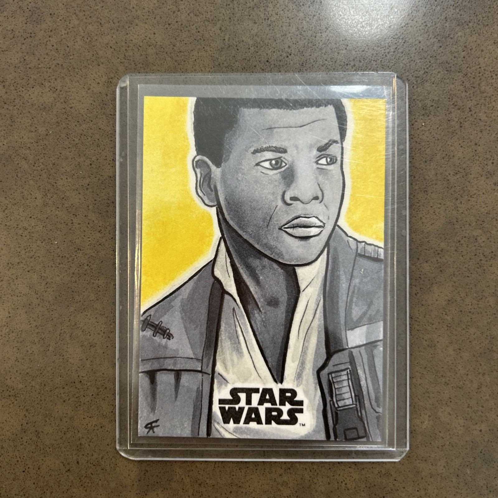 Topps The Last Jedi Star Wars Finn Sketch Card Ryan Finley 1/1 Auto