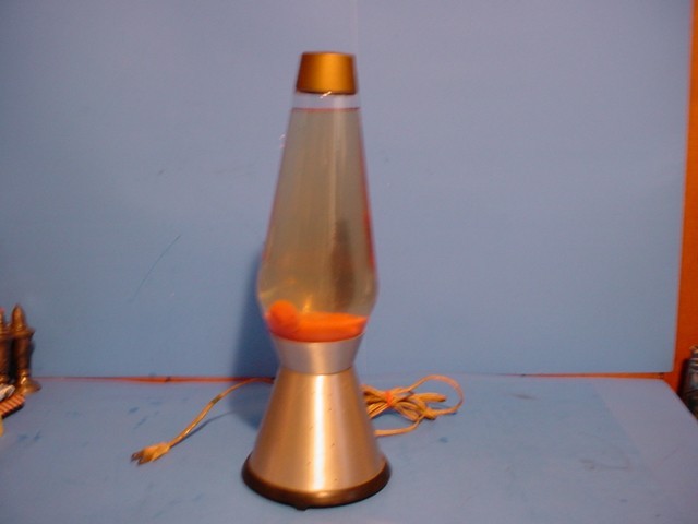 Vintage 1960\'s Lava Lite Motion Lamp Gold Red Starlight Base