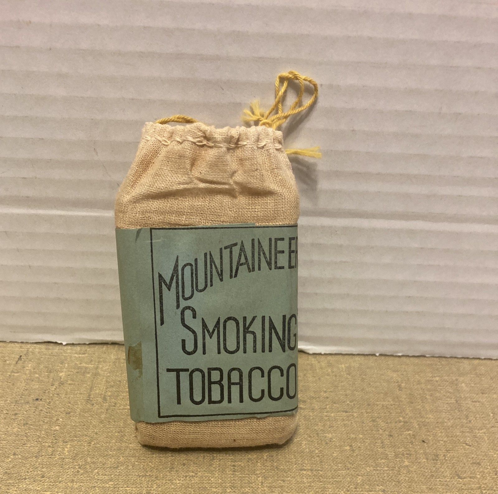 Vintage Mountaineer Smoking Tobacco Cloth Bag State Prison Moundsville WV EMPTY