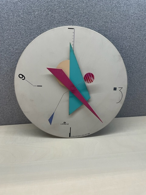 RARE Lorenz Nicolai Canetti Postmodern/Memphis Collector\'s Collection Wall Clock