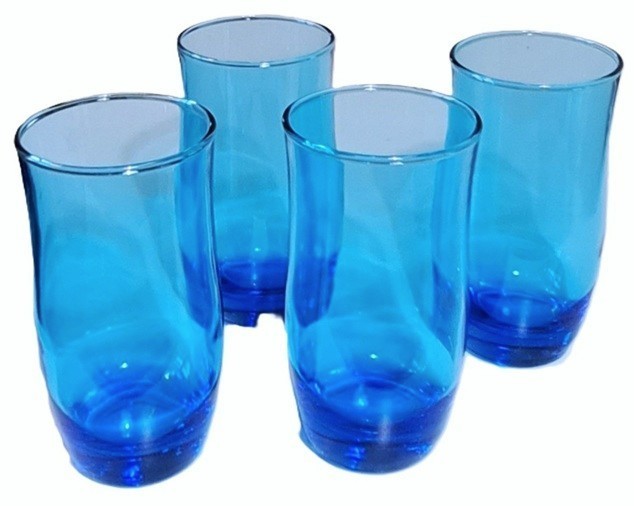 Vtg 70s  Franciscan Starburst Turquoise/Laser Blue Glasses