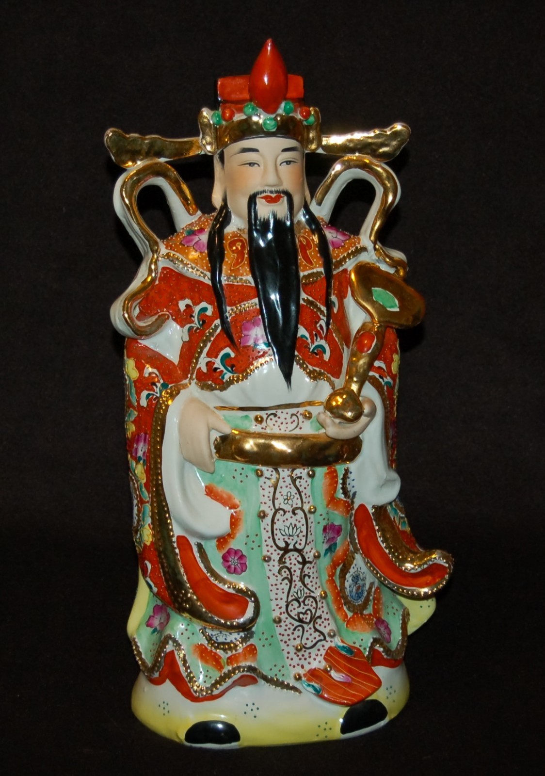 Oriental Sculpture 1950\'s China Caishen Wealth Massive Large 16\