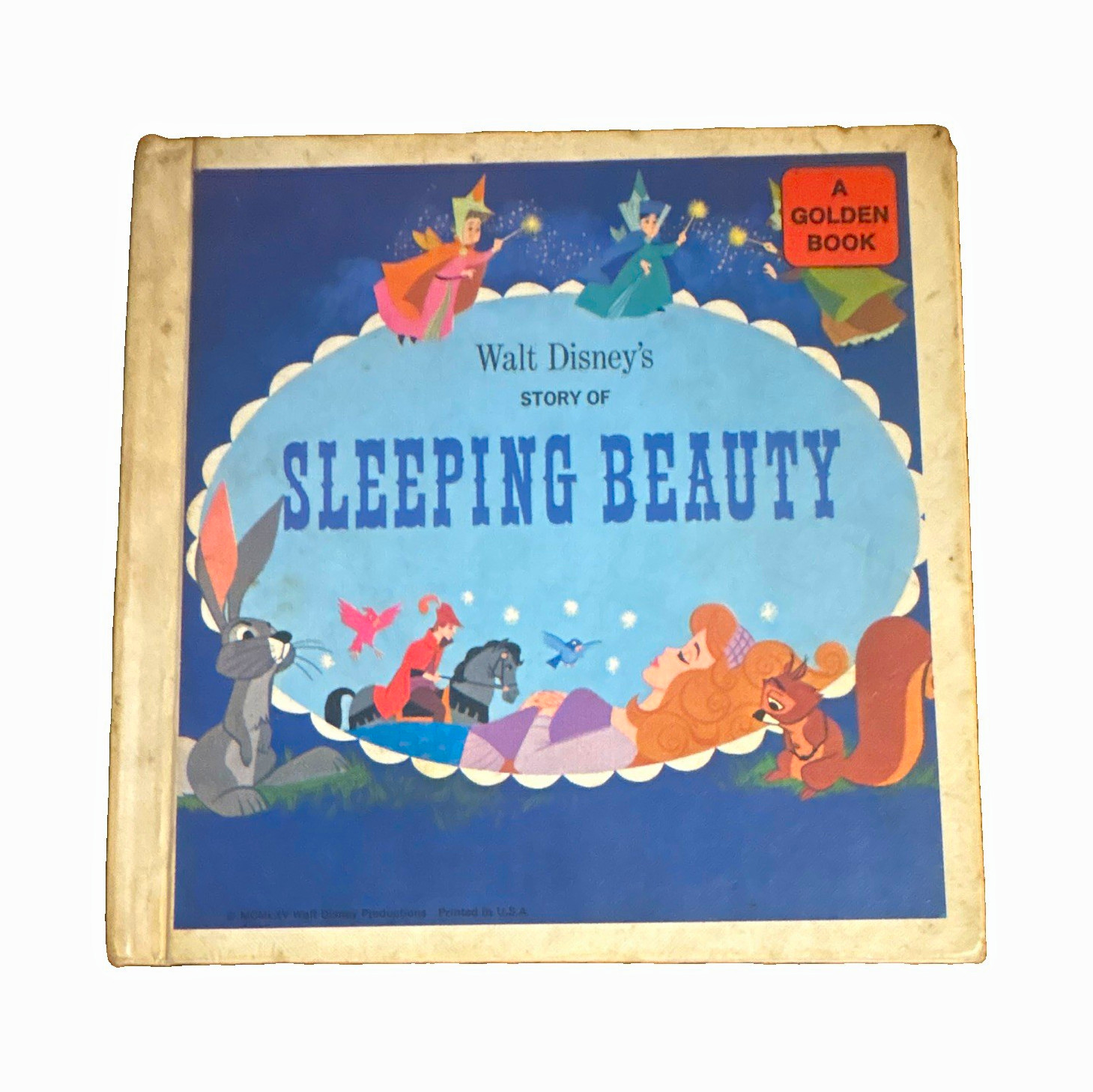 Vintage 1976 Walt Disney Sleeping Beauty Golden Press Goldencraft Hardcover Book