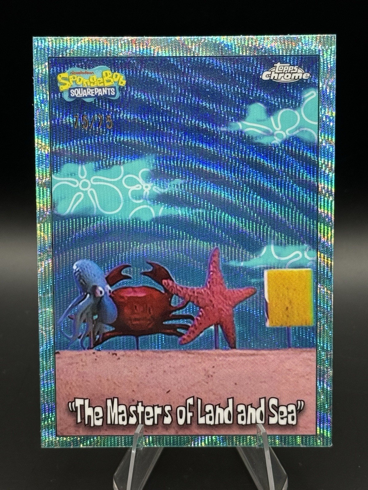 2025 Topps Chrome SpongeBob #83 Masters of Land and Sea 75/75 BOOKEND 2025 Topps Chrome SpongeBob #83 Masters of Land and Sea 75/75 BOOKEND