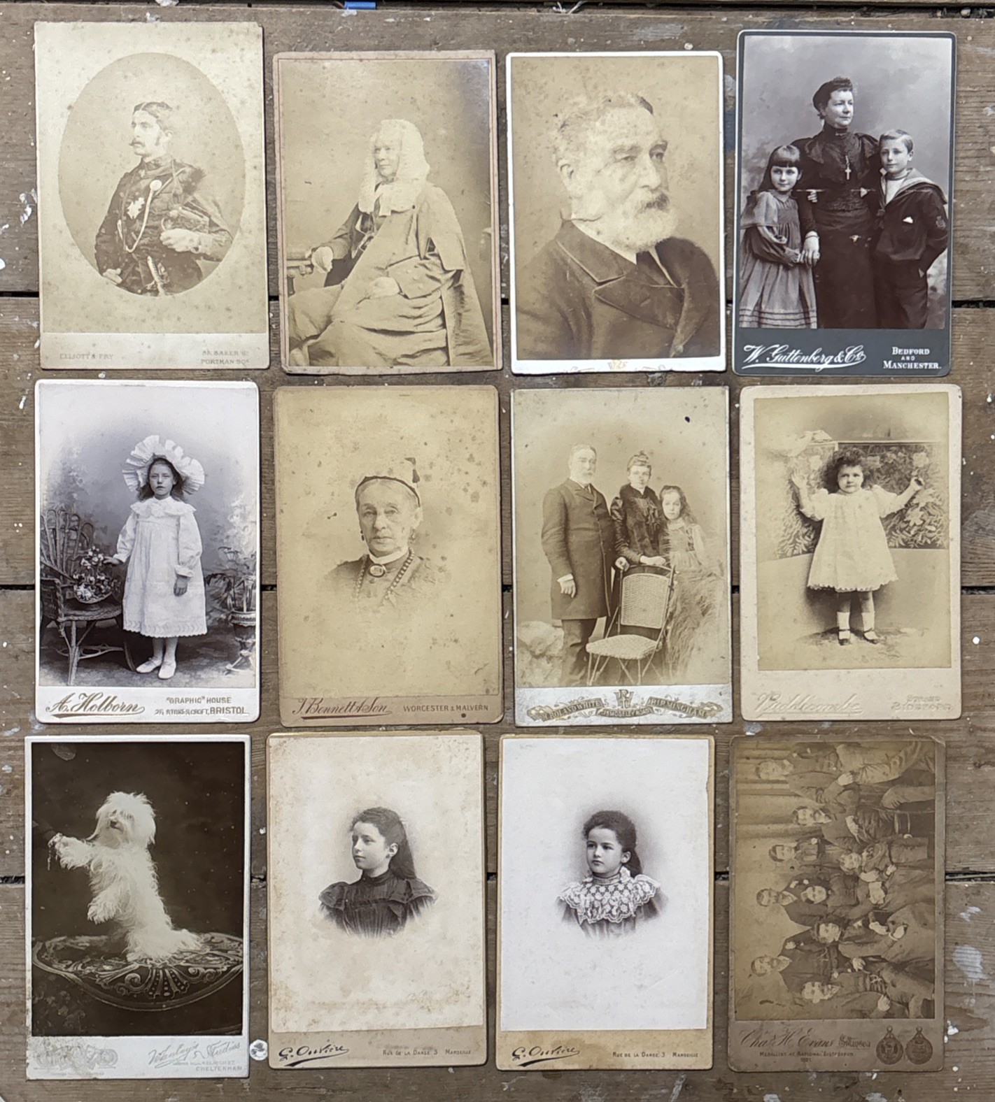 12 x CDV & Vintage Sepia Photos Job Lot