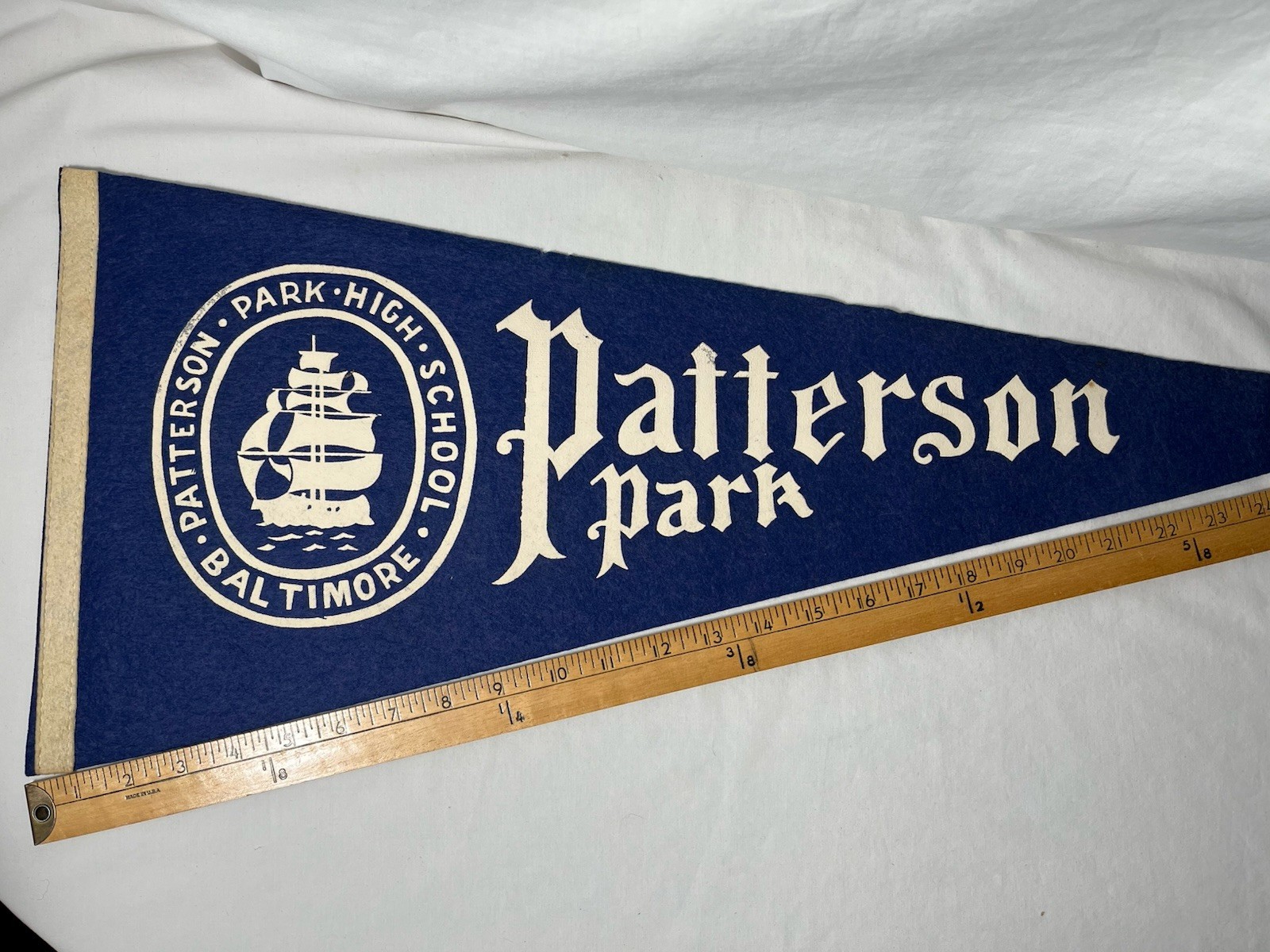 Vtg Patterson Park High School Baltimore Pennant Nos 60s