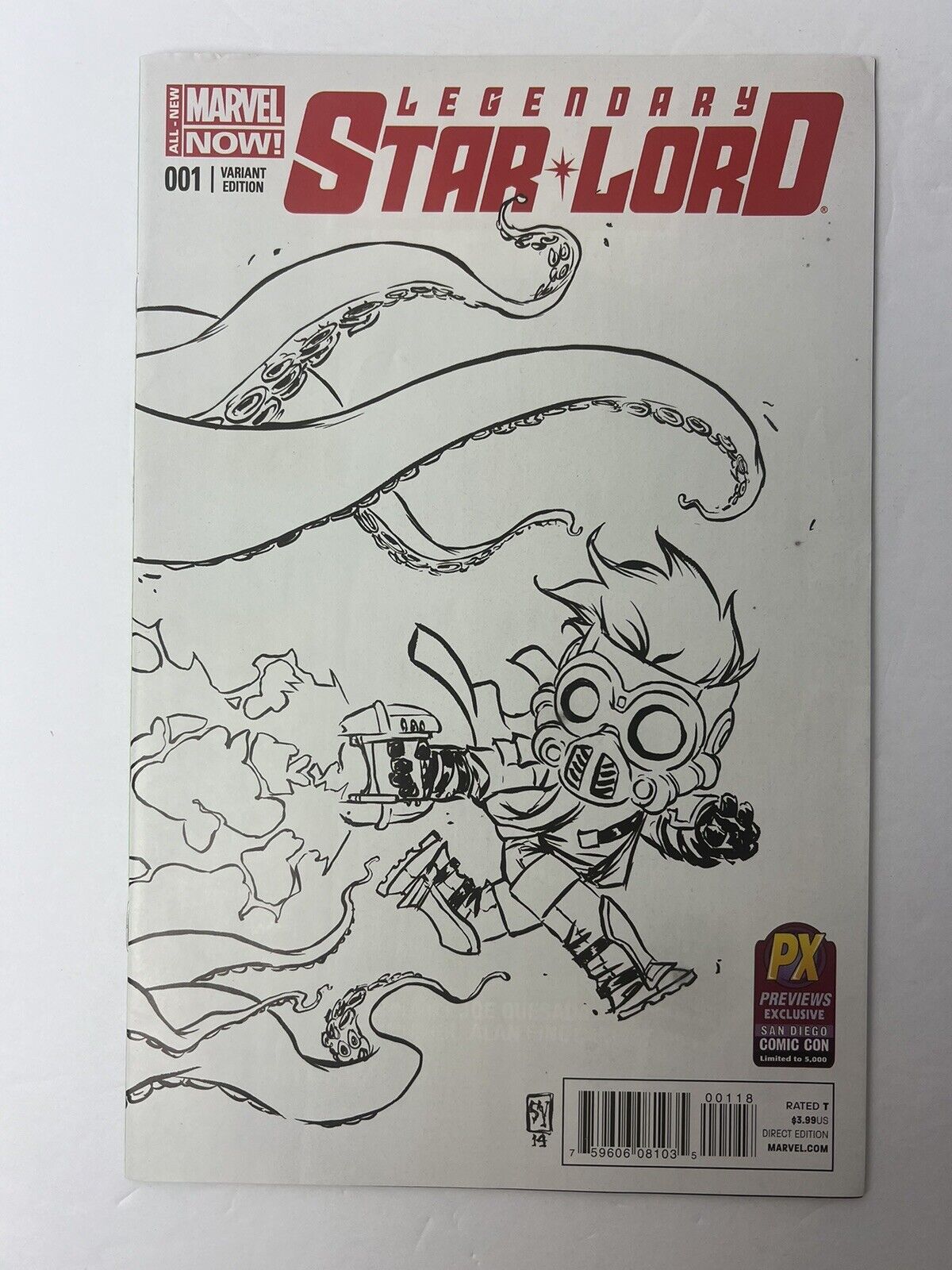 Legendary Star Lord #1 SSCC 2014 PX Previews Exclusive Sketch Variant
