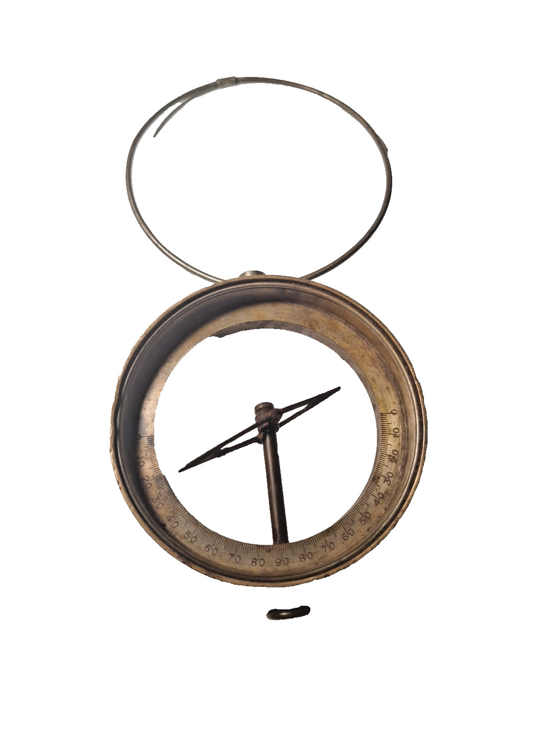 Antique Miner's Compass Dip Needle Surveying Dial Gold Mining Instrument