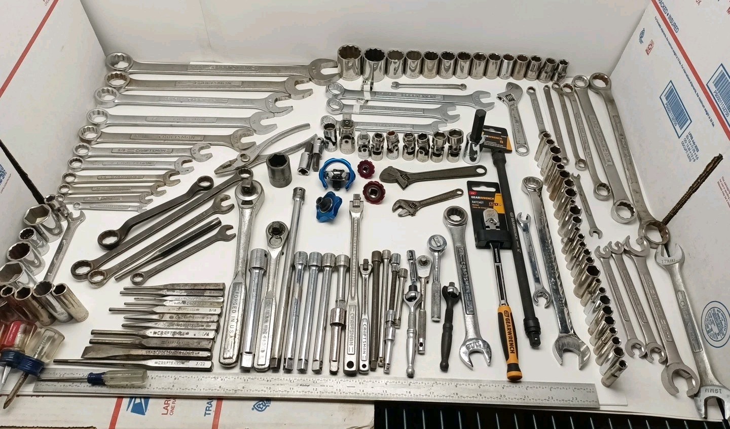  Massive Mac Craftsman Gearwrench Proto SK Tool Lot Ratchets Wrenches Sockets