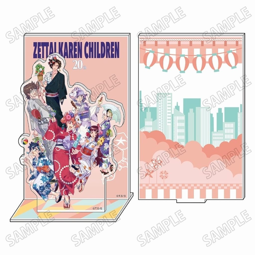Zettai Karen Children Acrylic Diorama Orange Set 20th Anniversary Japan