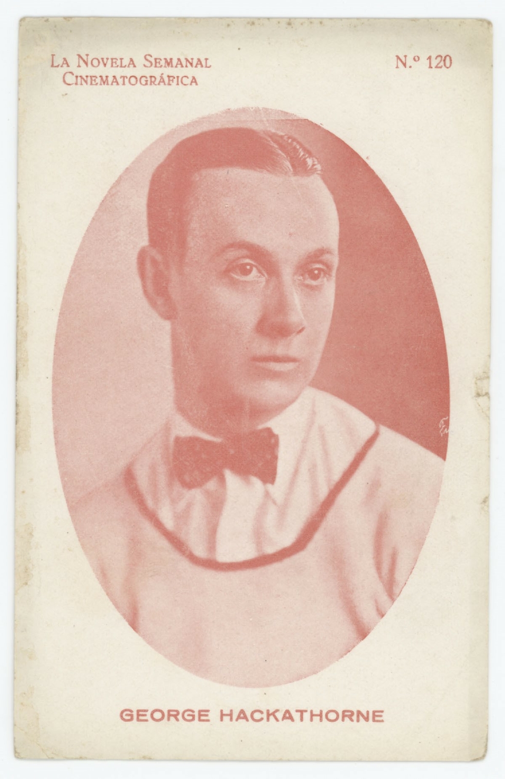 Silent Movie Actor George Hackathorne Spanish Cinematographic Weekly Card