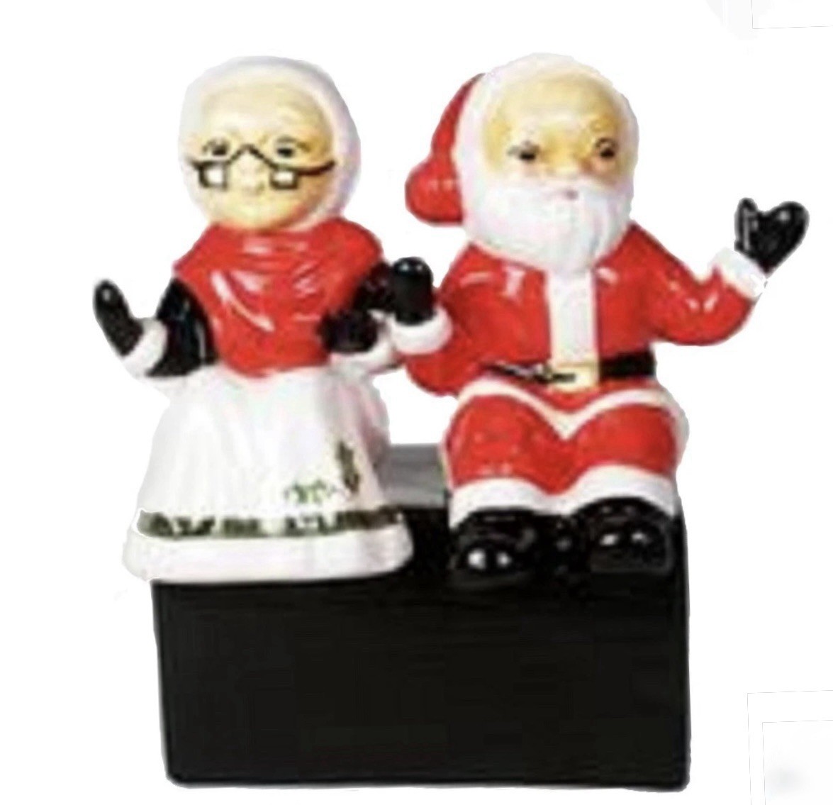 Josef Originals Mr. and Mrs. Santa Claus Celebrate Christmas Figurine