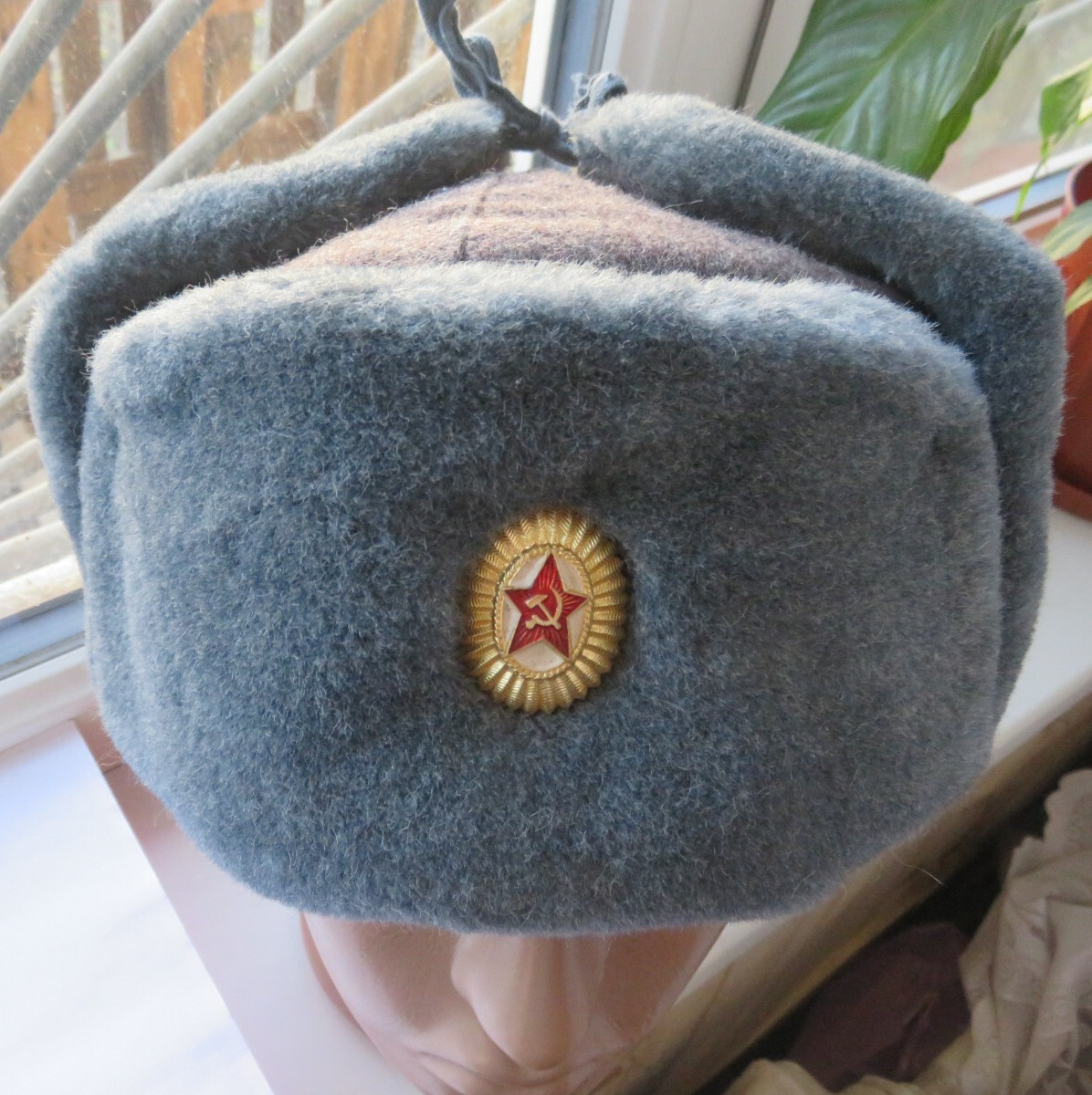 Russian Soviet Army Hat USSR Badge Real Military Fur Soldiers Ushanka Headwear .