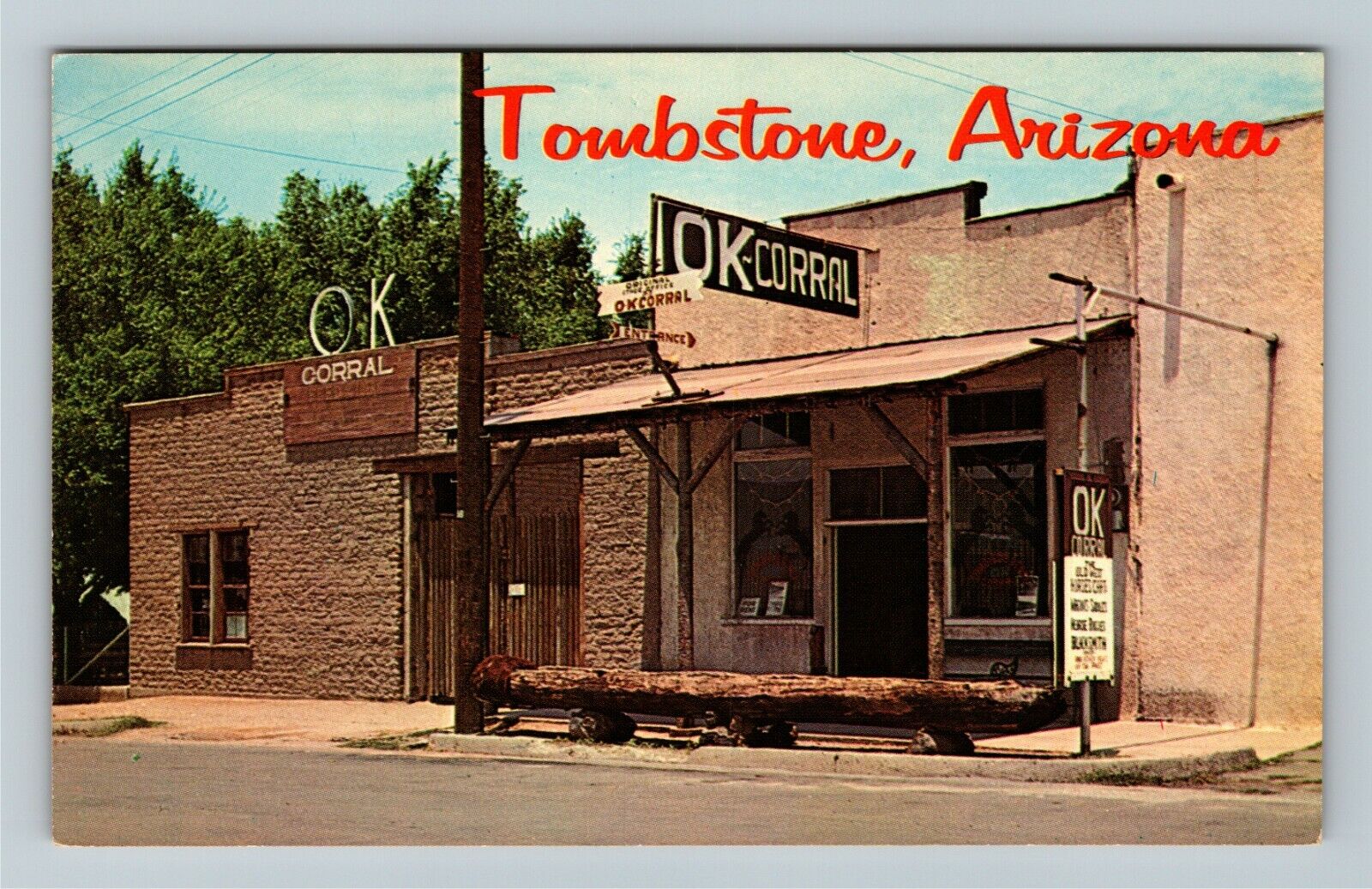 Tombstone AZ-Arizona, OK Corral, Scene Earp Clanton Fight, Vintage Postcard