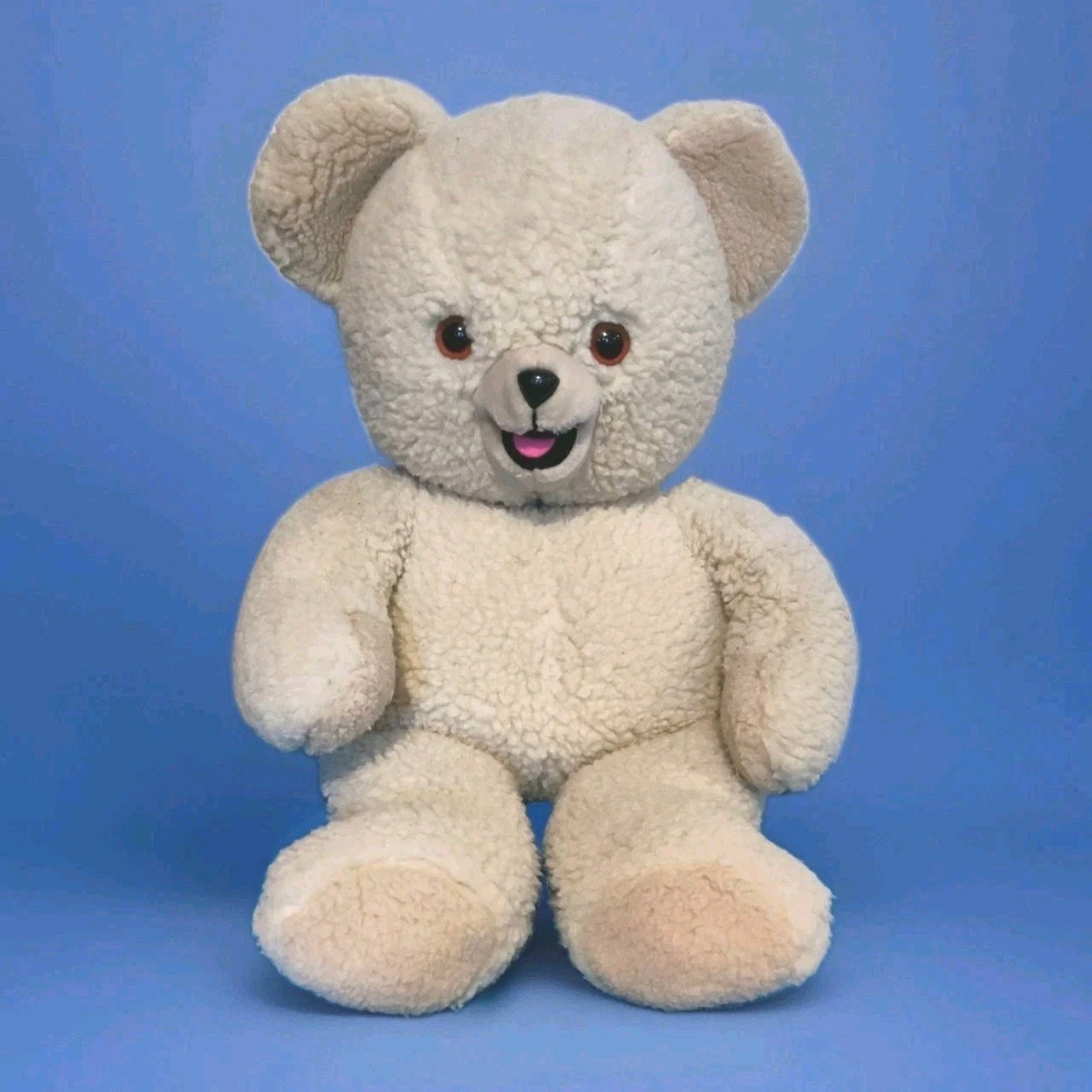 VTG 1986 LARGE Snuggle Softener Plush Sherpa Teddy Bear Russ Berrie 22\