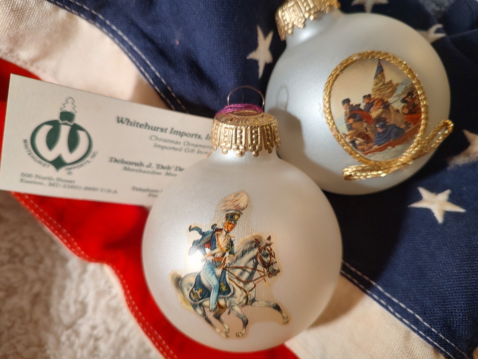 Whitehurst West German 8cm glass balls American Bicentennial,  PRICED BY EACH