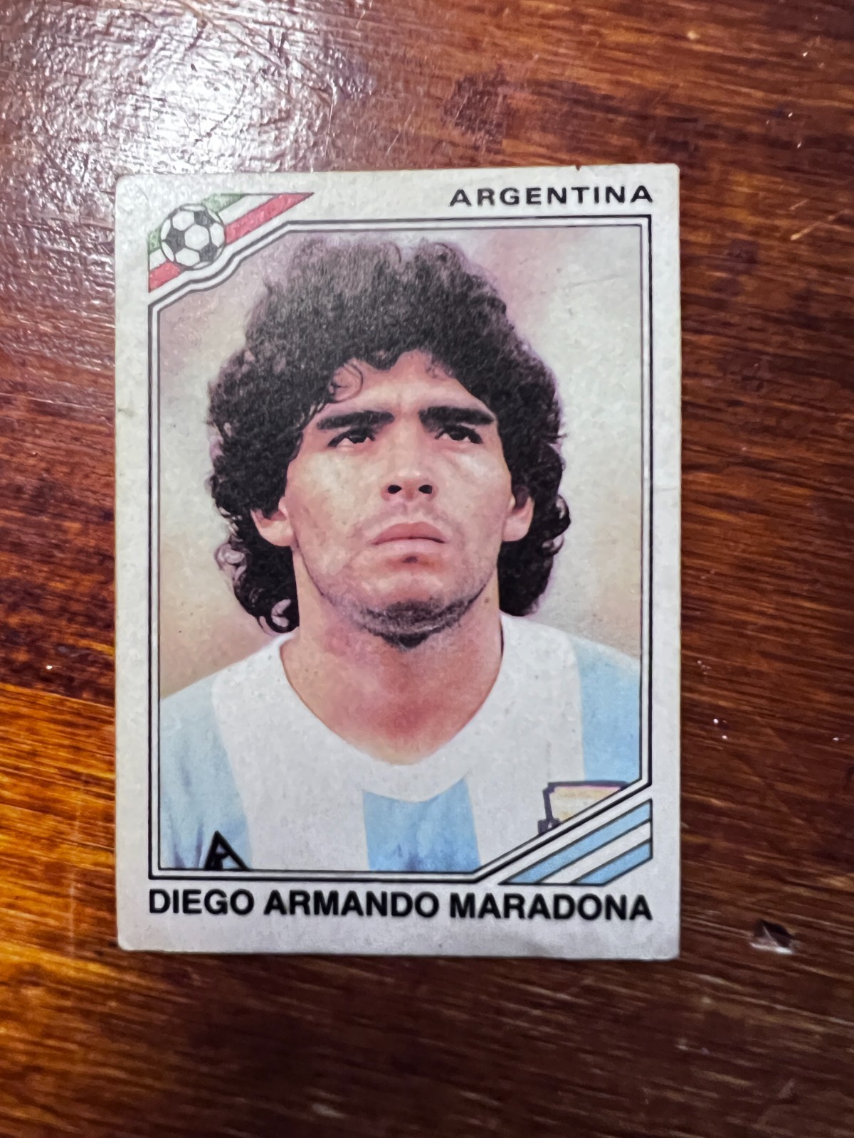 Maradona Argentina Mexico 86 Panini Figure n84 - Printed in Yugoslavia *Rare*