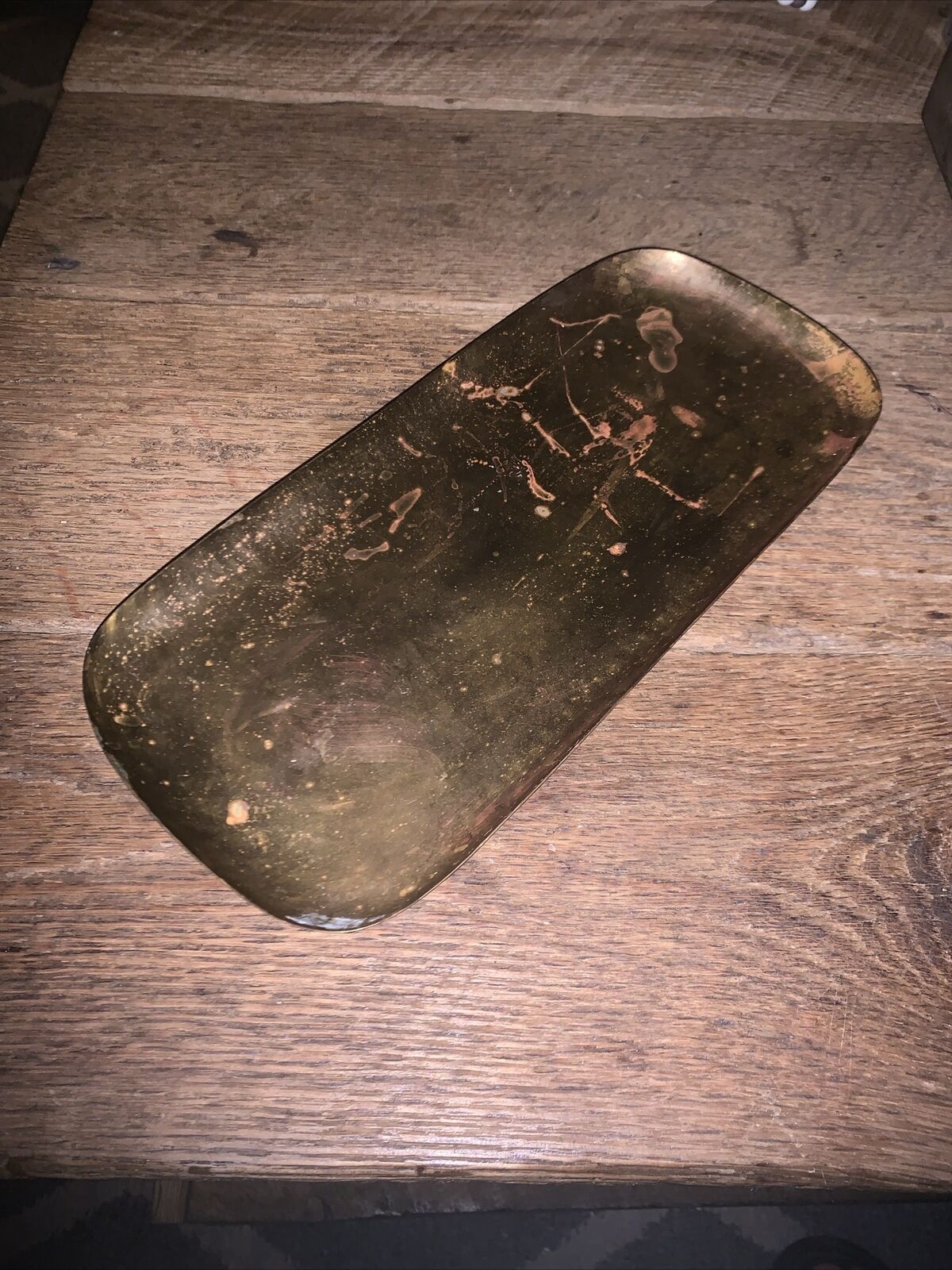 Vintage Hammered Brass Jewelry Tray - Made in Germany