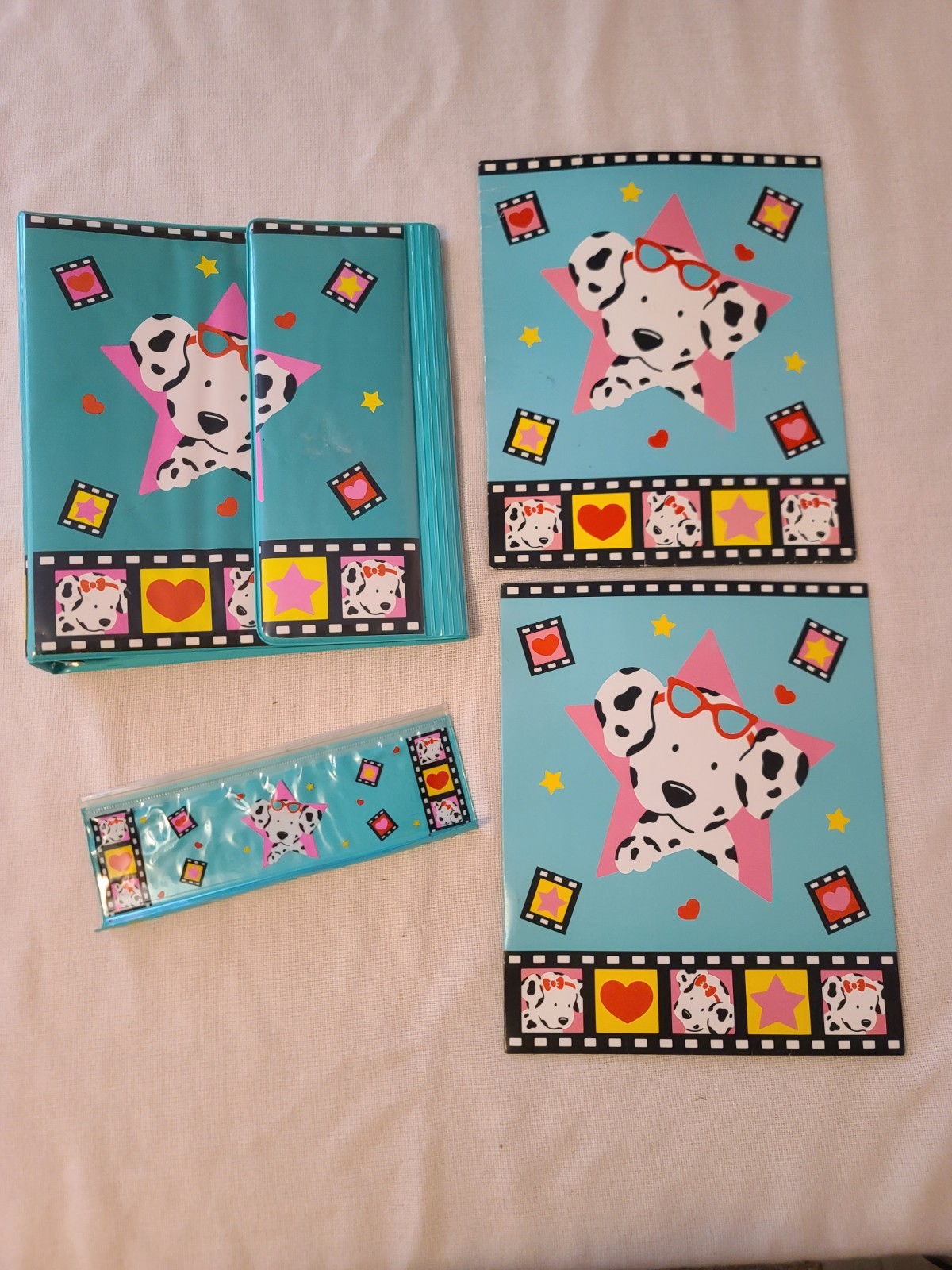 Vintage 1992 Sanrio Spottie Dottie 3 Ring Binder & Folders Set EXTREMELY RARE