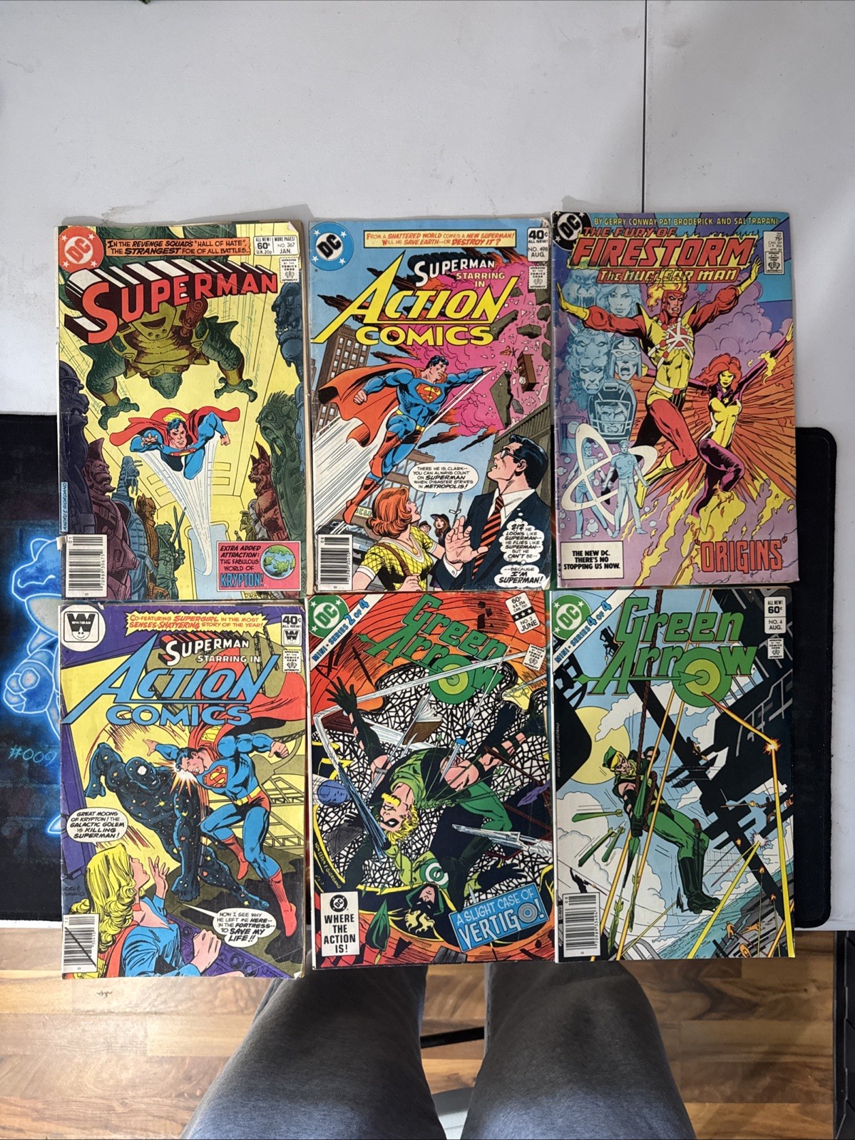 Vintage DC Comics Lot Superman Action Comics Firestorm Green Lantern Green Arrow