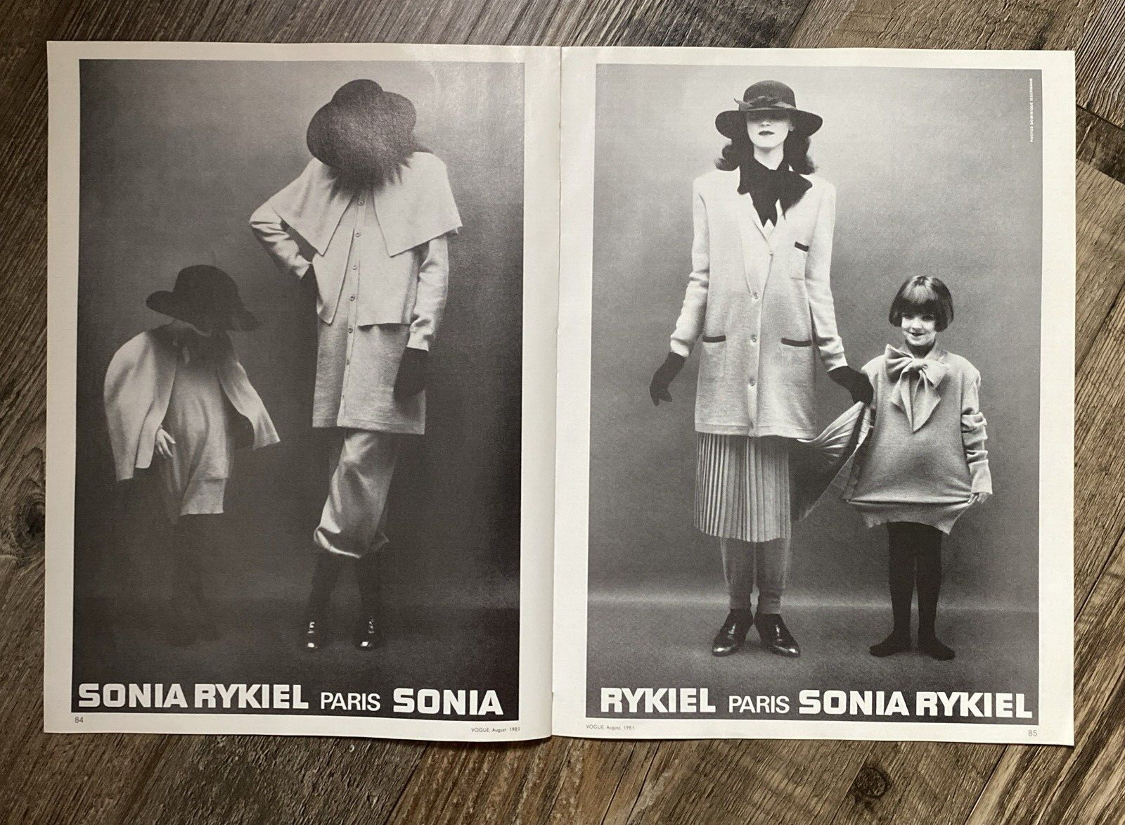 1981 Vogue Sonia Rykiel Paris  3 Page Ad Advertisement