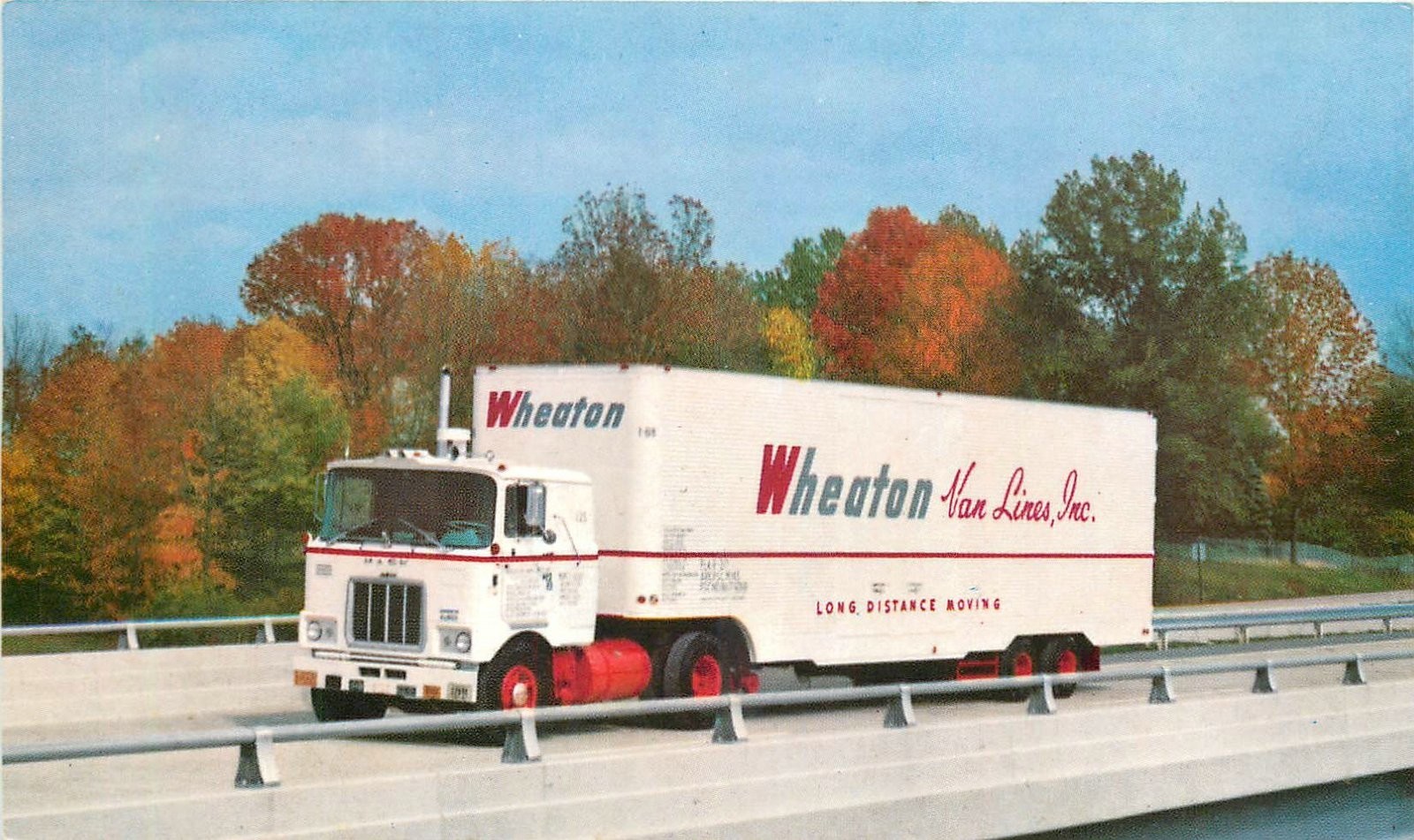 1950s Wheaton an lines truck advertising occupation Postcard 25-6402