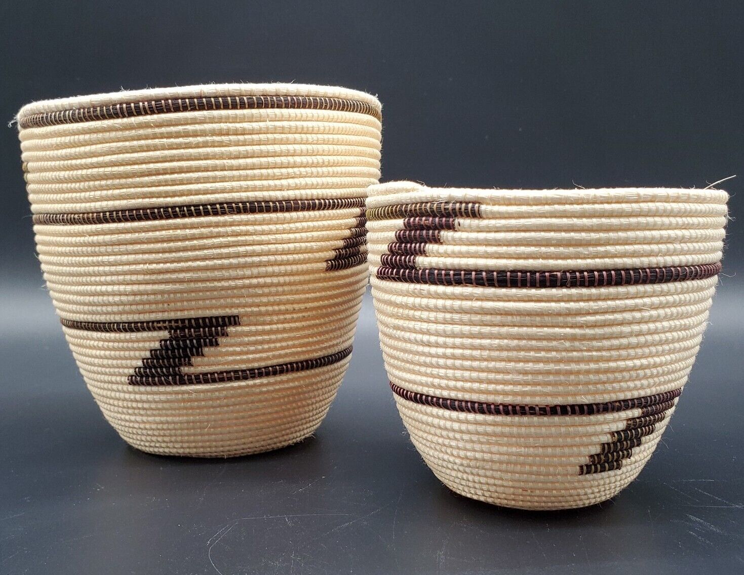 Vintage Tutsi Mini Basket Tight Weave Rwanda African