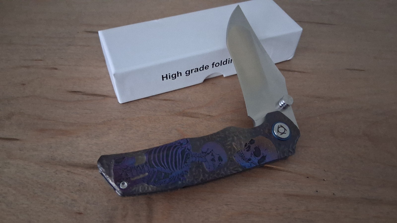 Six Leaf Skeleton Folding Knife - Titanium Handle - Sold Out Online - PO-SL-91