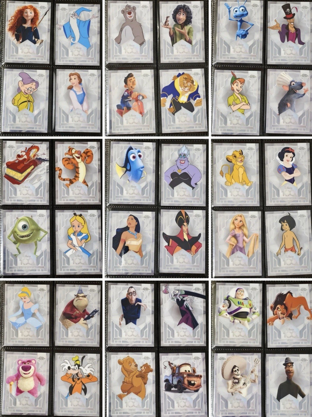 2023 TOPPS CHROME DISNEY 100 COMPLETE BASE SET 1-100 BINDER US SELLER