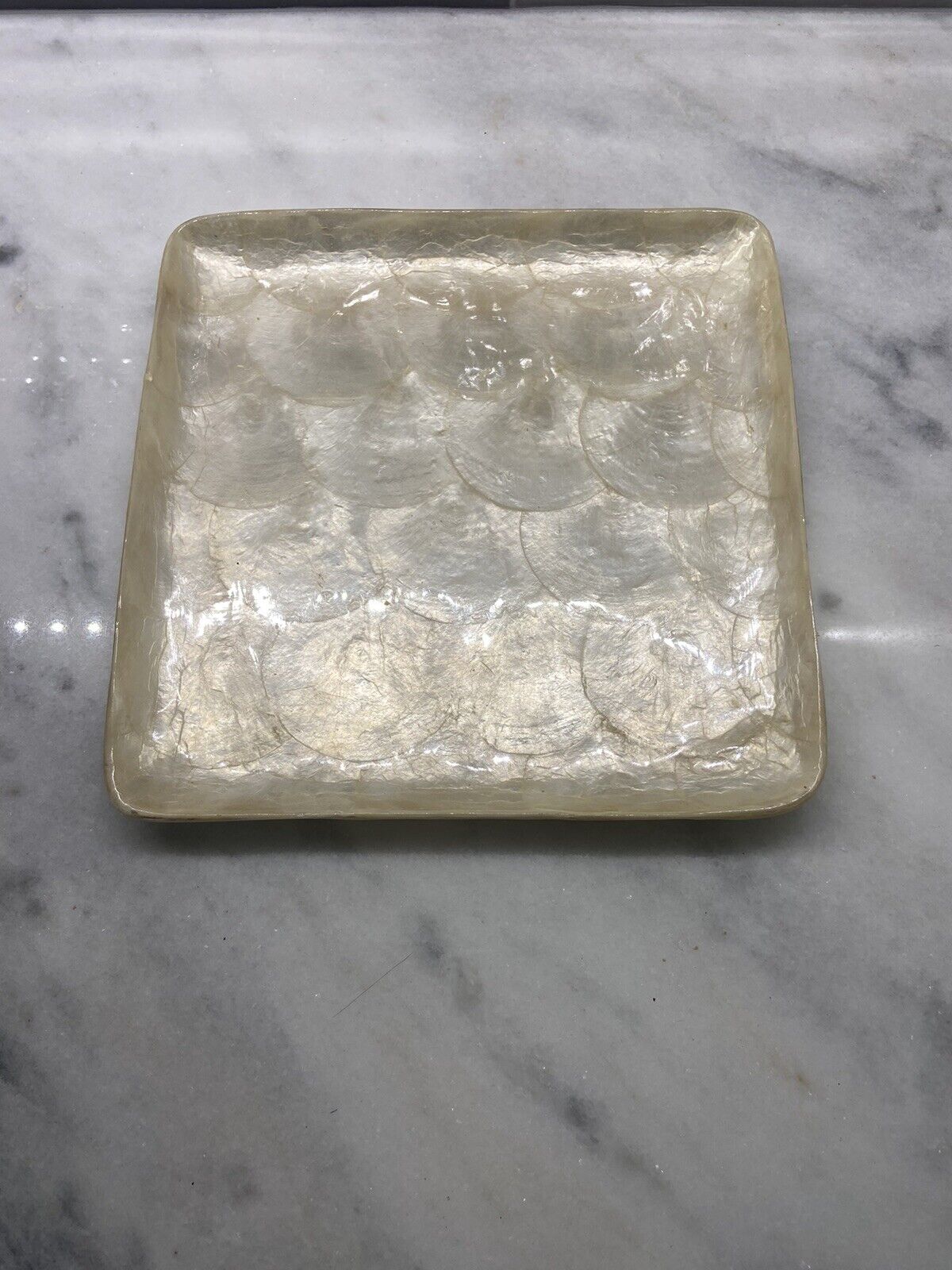 Capiz Mother Of Pearl Flat Square Serving Dish Philippines