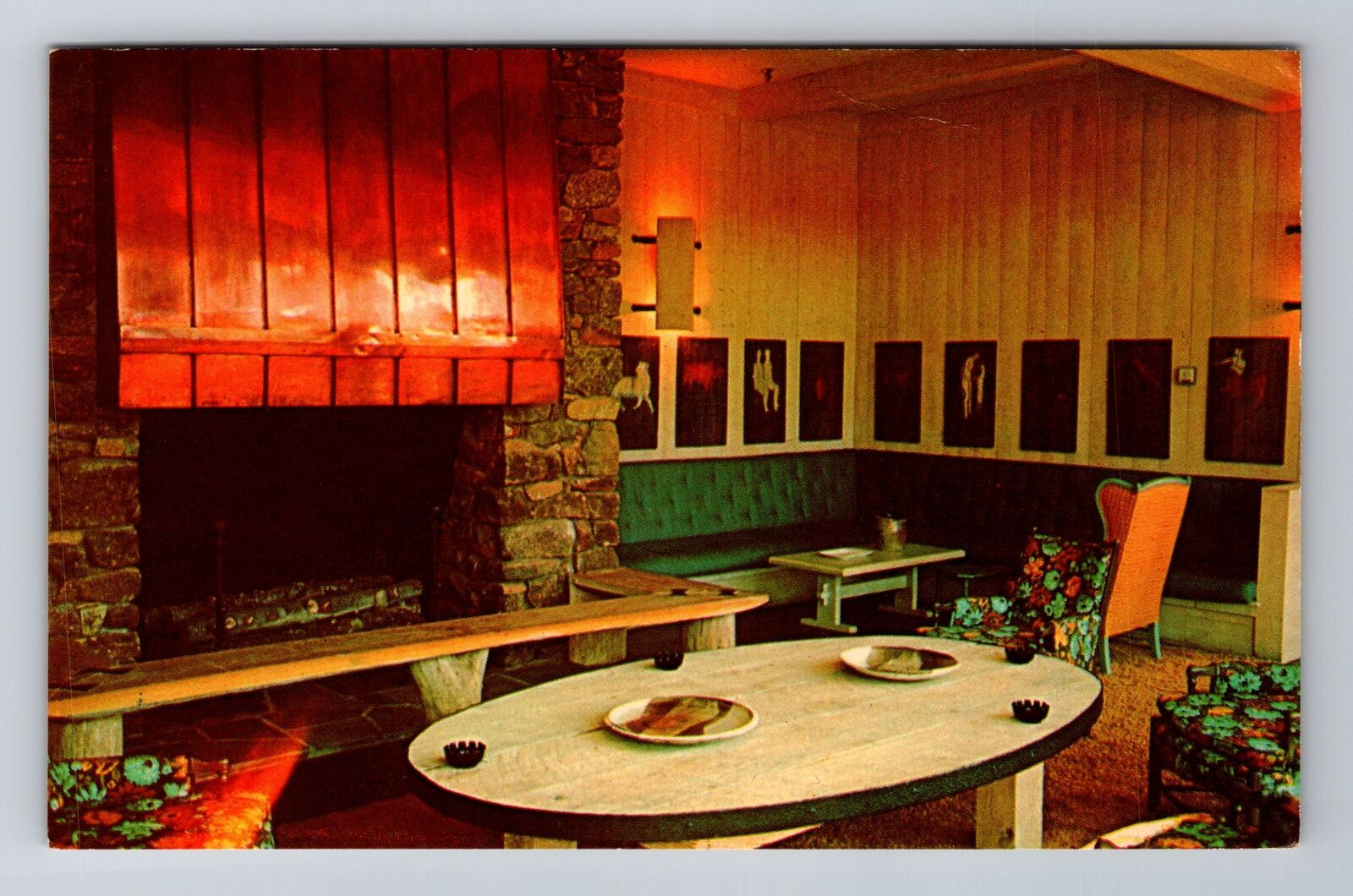 Bedford VA-Virginia, Peaks Of Otter Restaurant & Lodge, Vintage Postcard