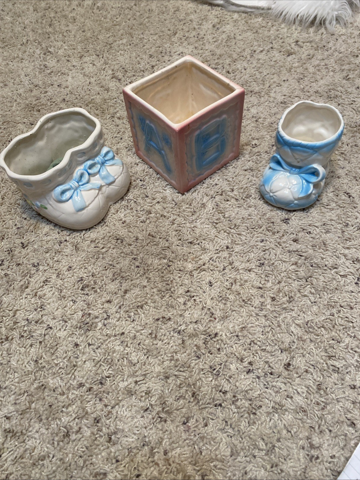 VTG C.M.C Relpo & Inarco Newborn Baby Planters Porcelain