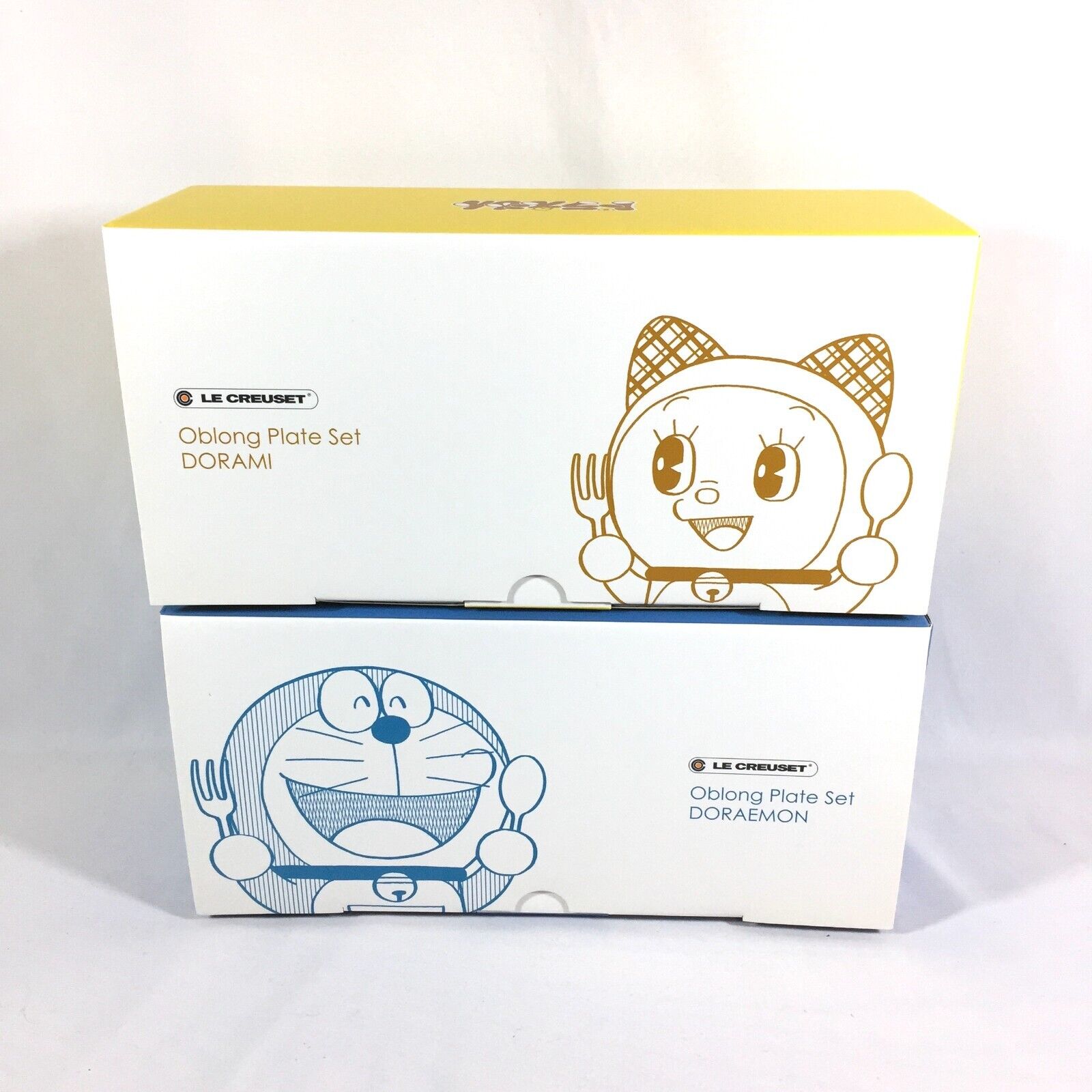 Le Creuset Doraemon Dorami chan Plate Set of 2 From JAPAN NEW