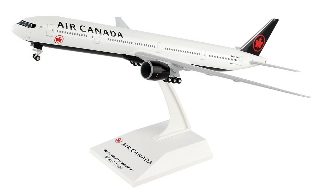 Skymarks SKR955 Air Canada Boeing 777-300ER C-FKAU Desk Model 1/200 Airplane